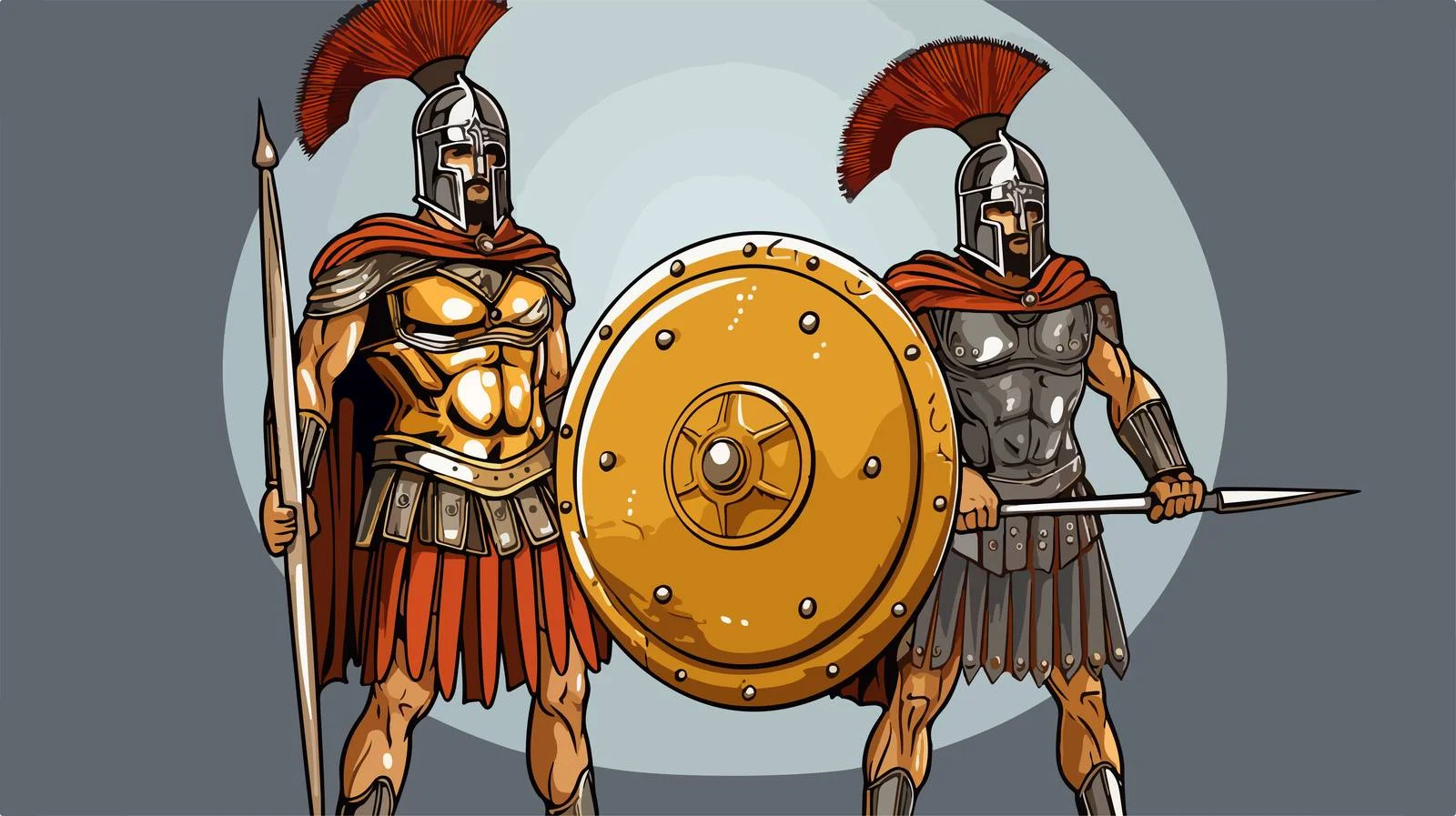 Ancient Greek Warrior Meeting Hector and Achilles — free download from Dotvec