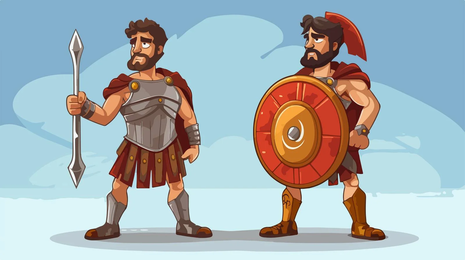 Ancient Greek Warriors Meeting — free download from Dotvec