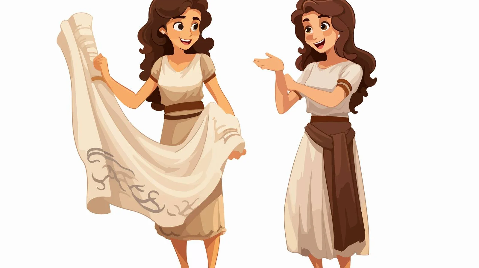 Ancient Greek Women Holding Stands — free download from Dotvec