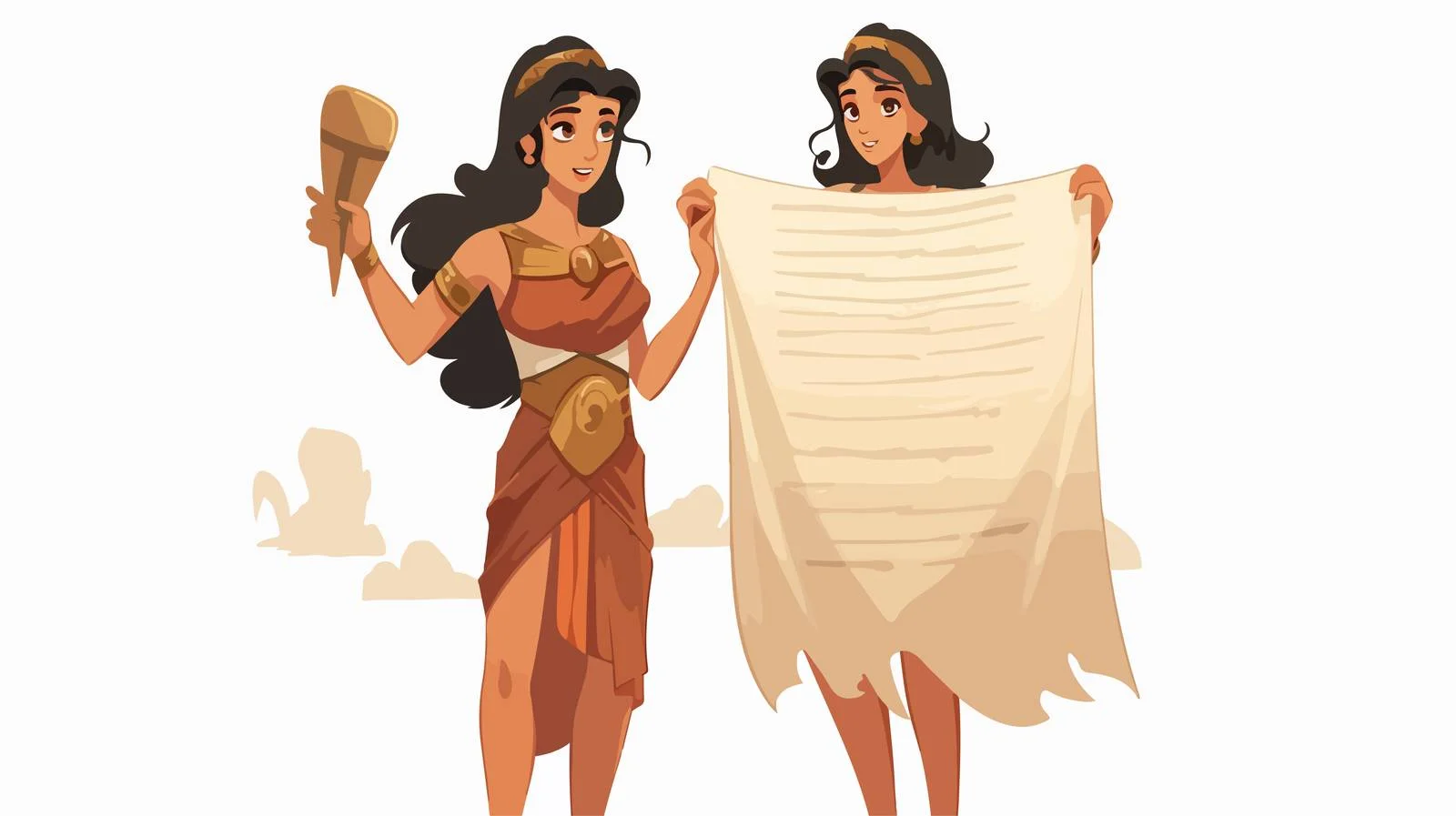 Ancient Greek Women in Tunic Statue — free download from Dotvec