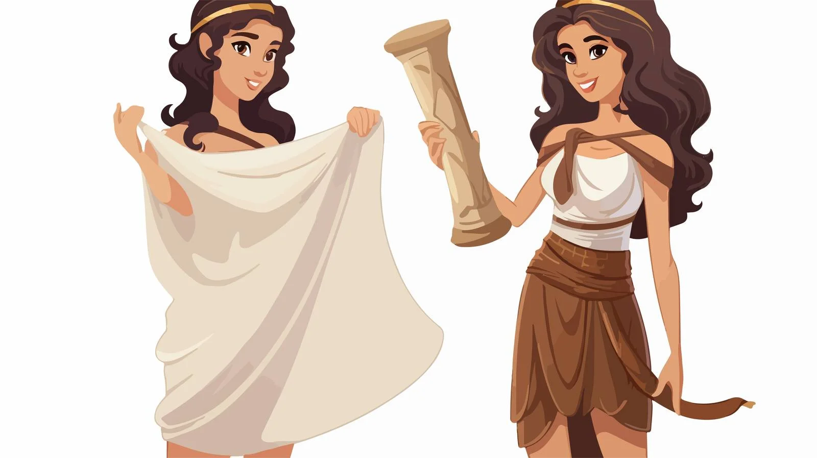 Ancient Greek Women in Tunic — free download from Dotvec