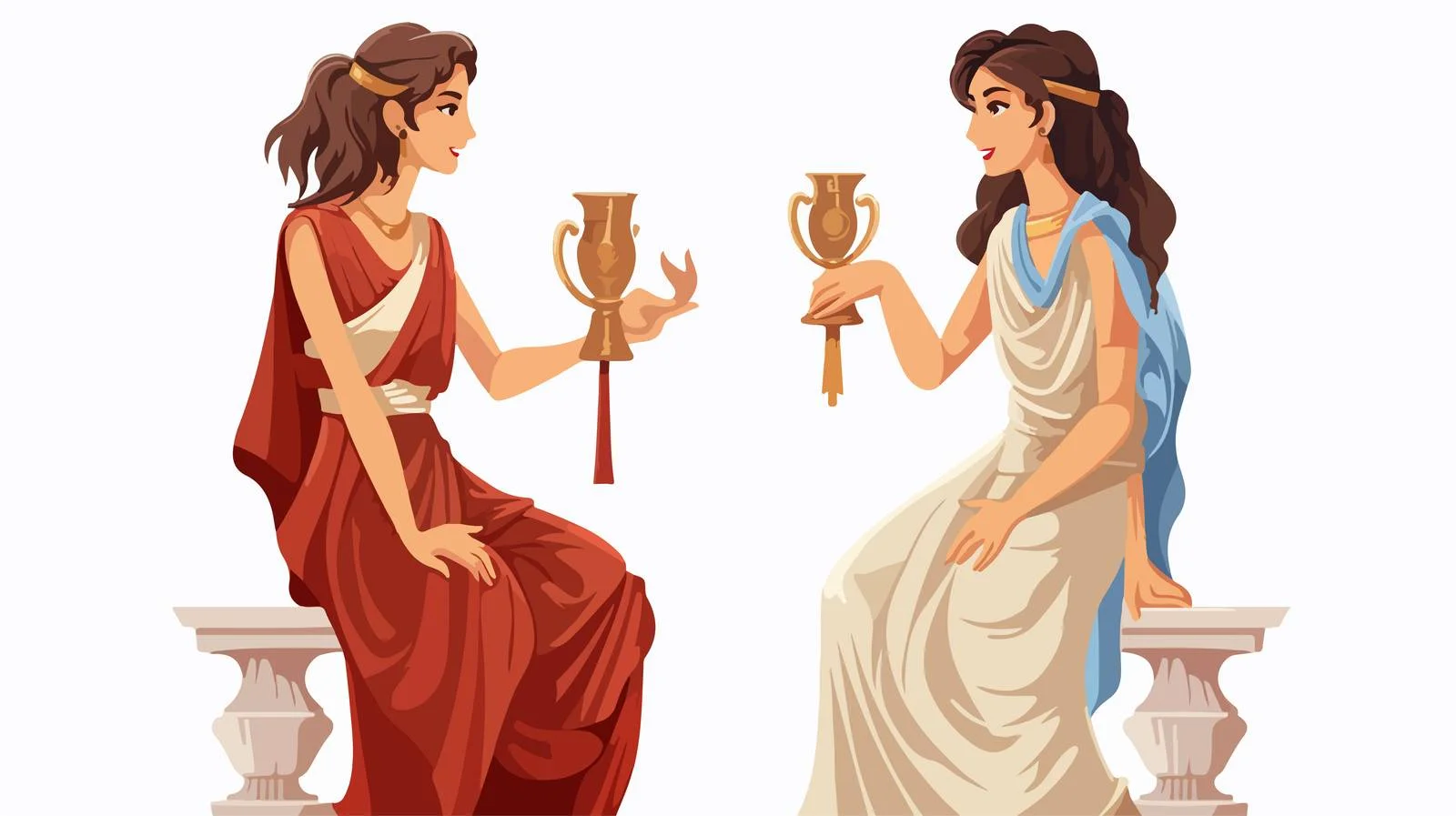 Ancient Greek Women with Jugs — free download from Dotvec
