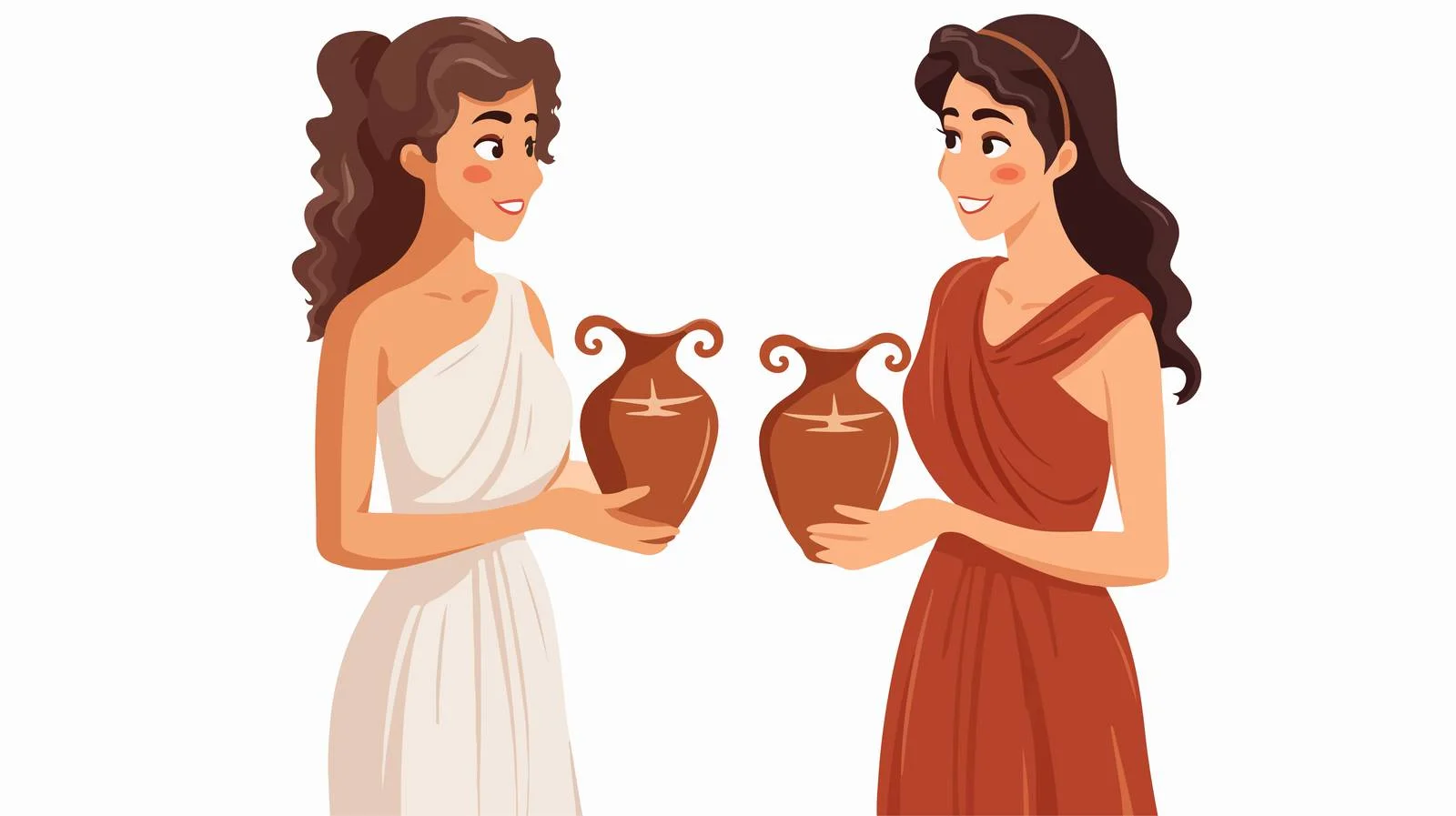 Ancient Greek Women with Jugs Engaged — free download from Dotvec