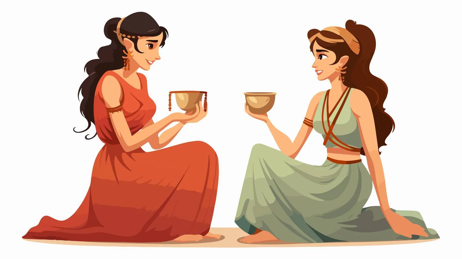 Ancient Greek Women with Jugs — free download from Dotvec