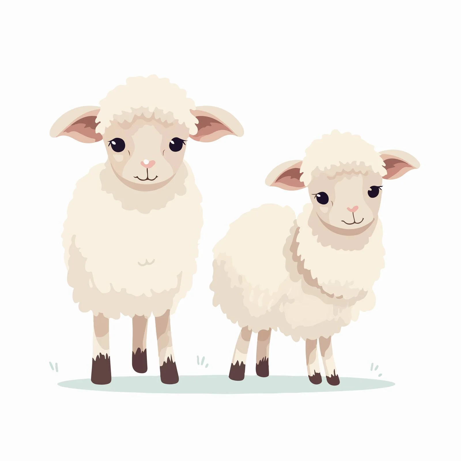 Charming Sheep in Flat Design — free download from Dotvec