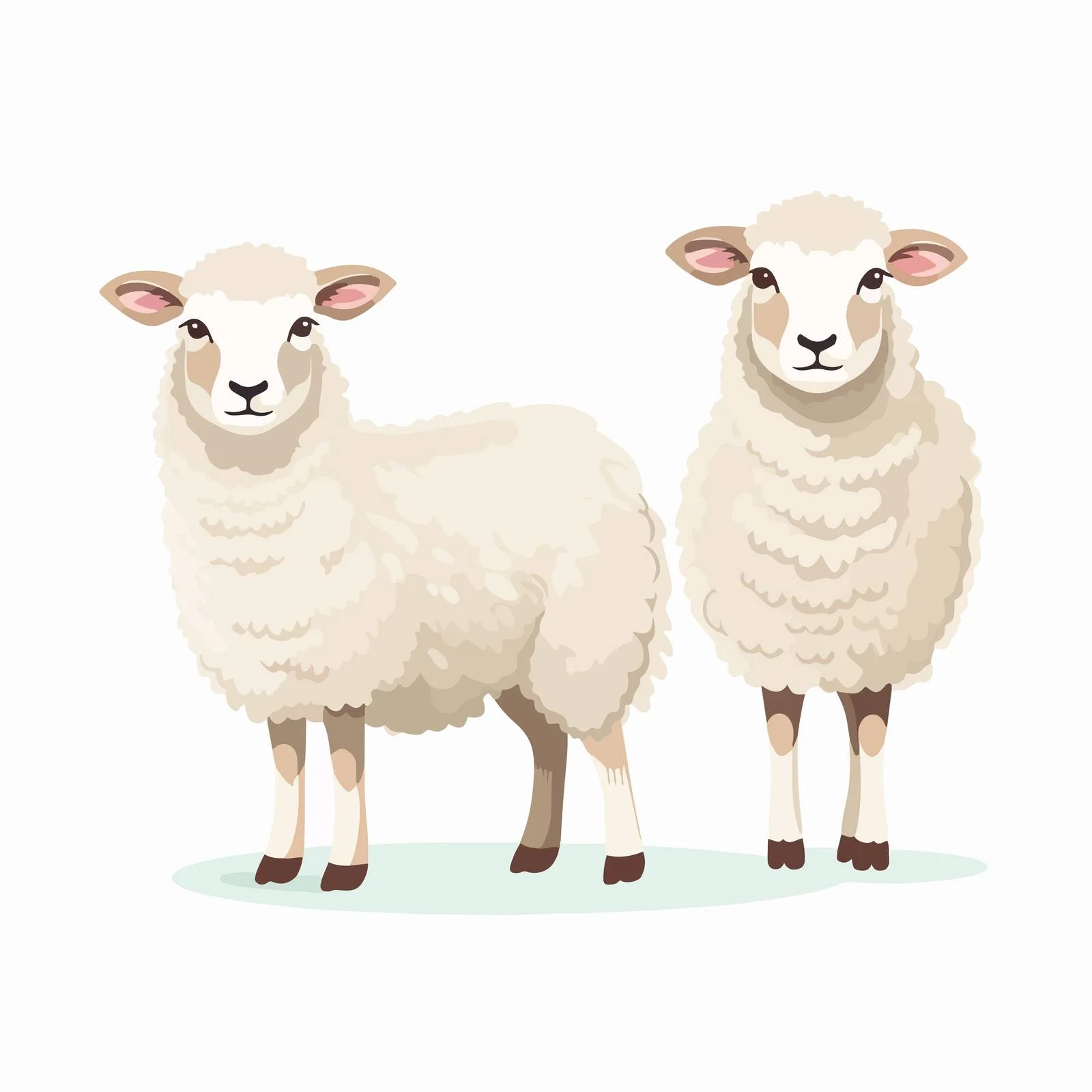 Charming Sheep in Flat Vector Style — free download from Dotvec