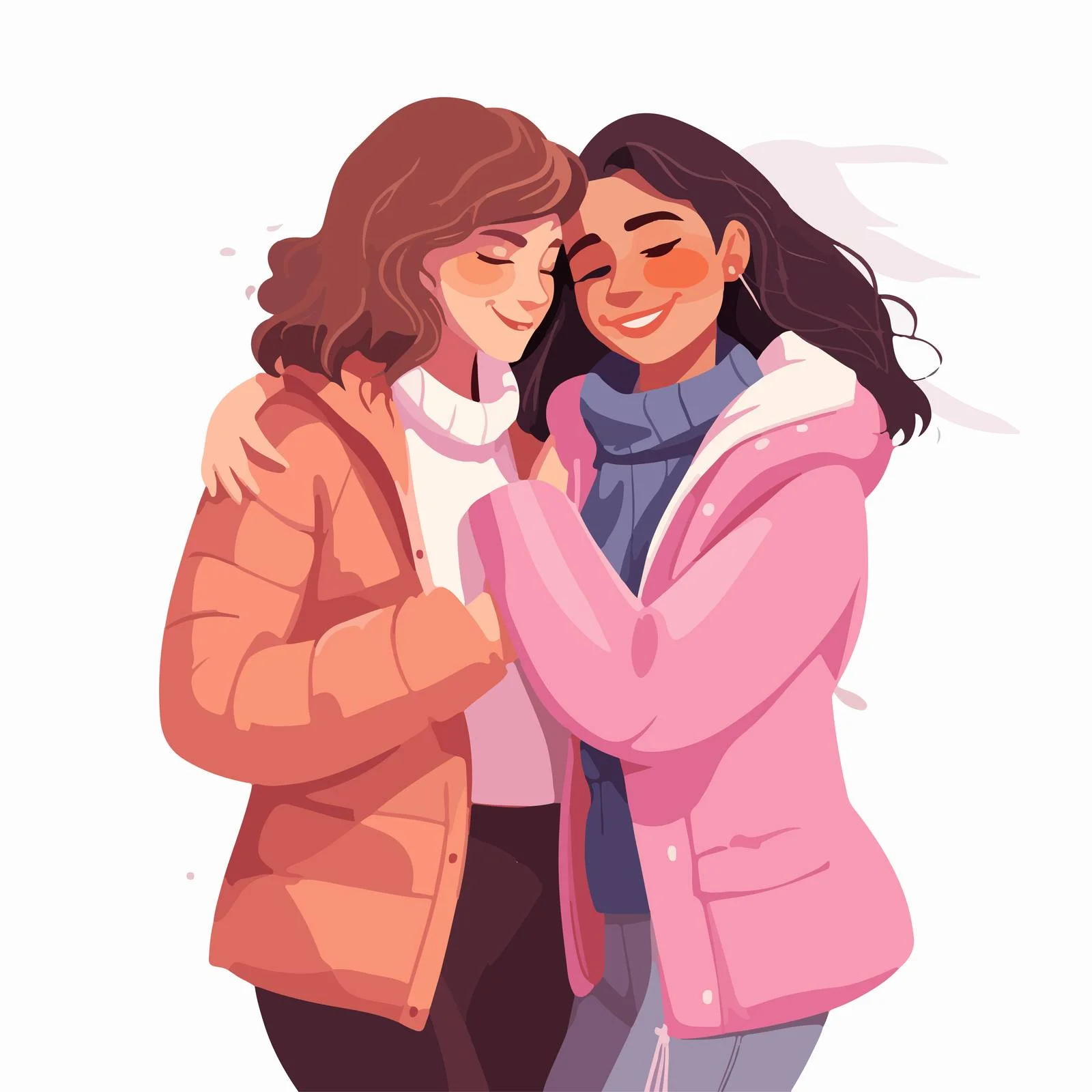 Embracing lesbian couple cherishing special moment — free download from Dotvec