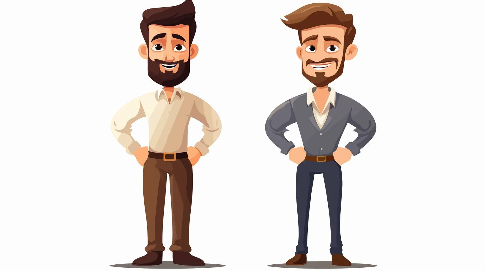 Two Guys Cartoon Illustration — free download from Dotvec