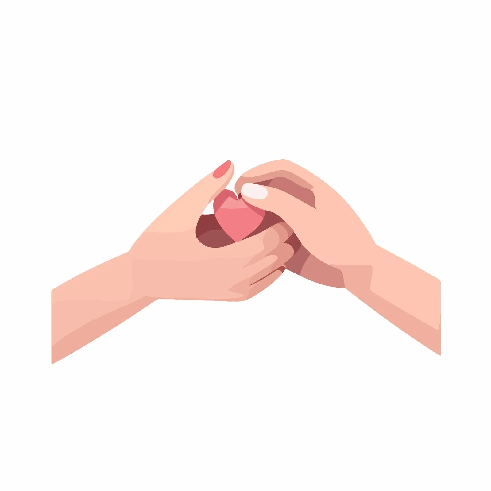 Romantic Gesture: Couple Holding Hands Tenderly — free download from Dotvec