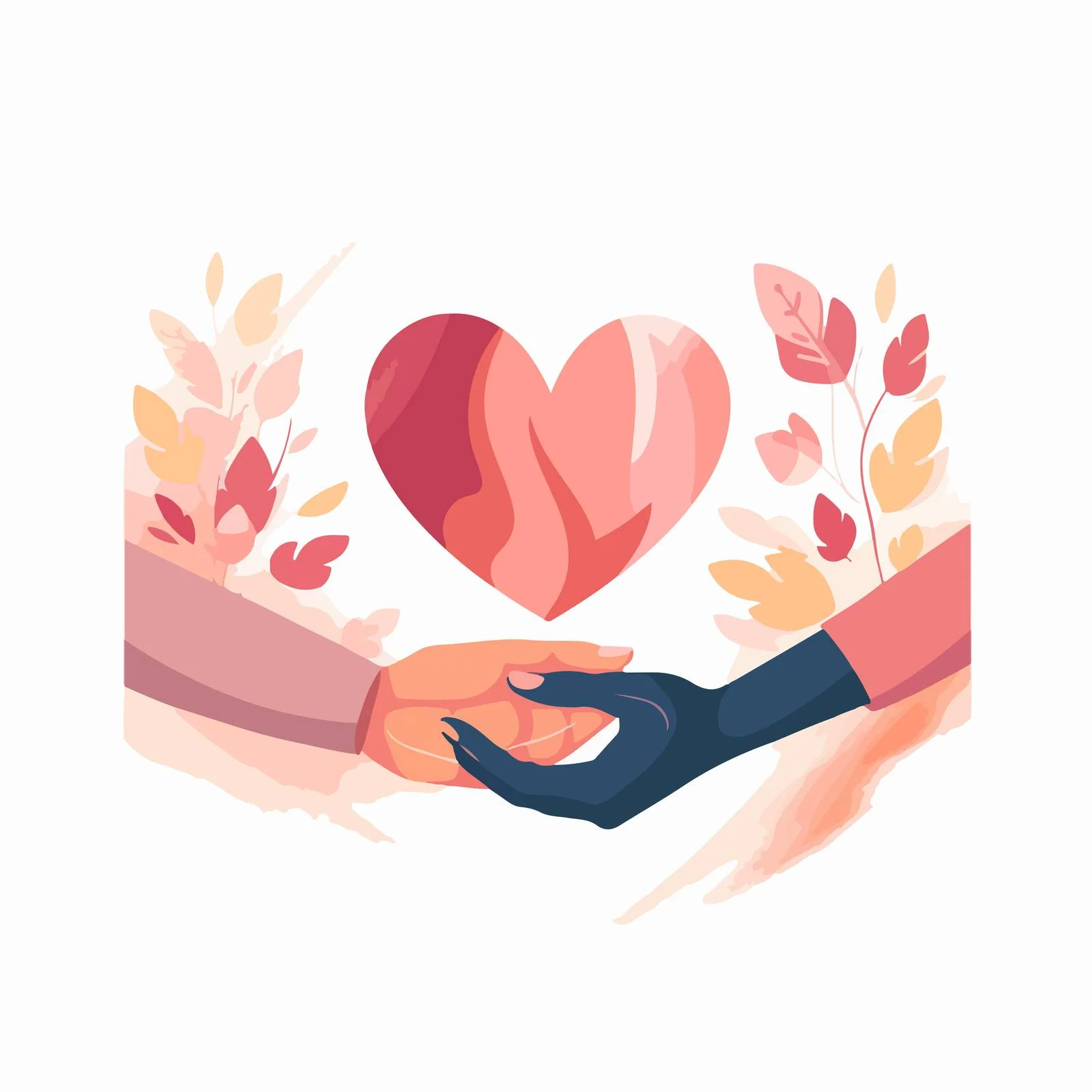 Intimate connection: Couple's tender touch — free download from Dotvec