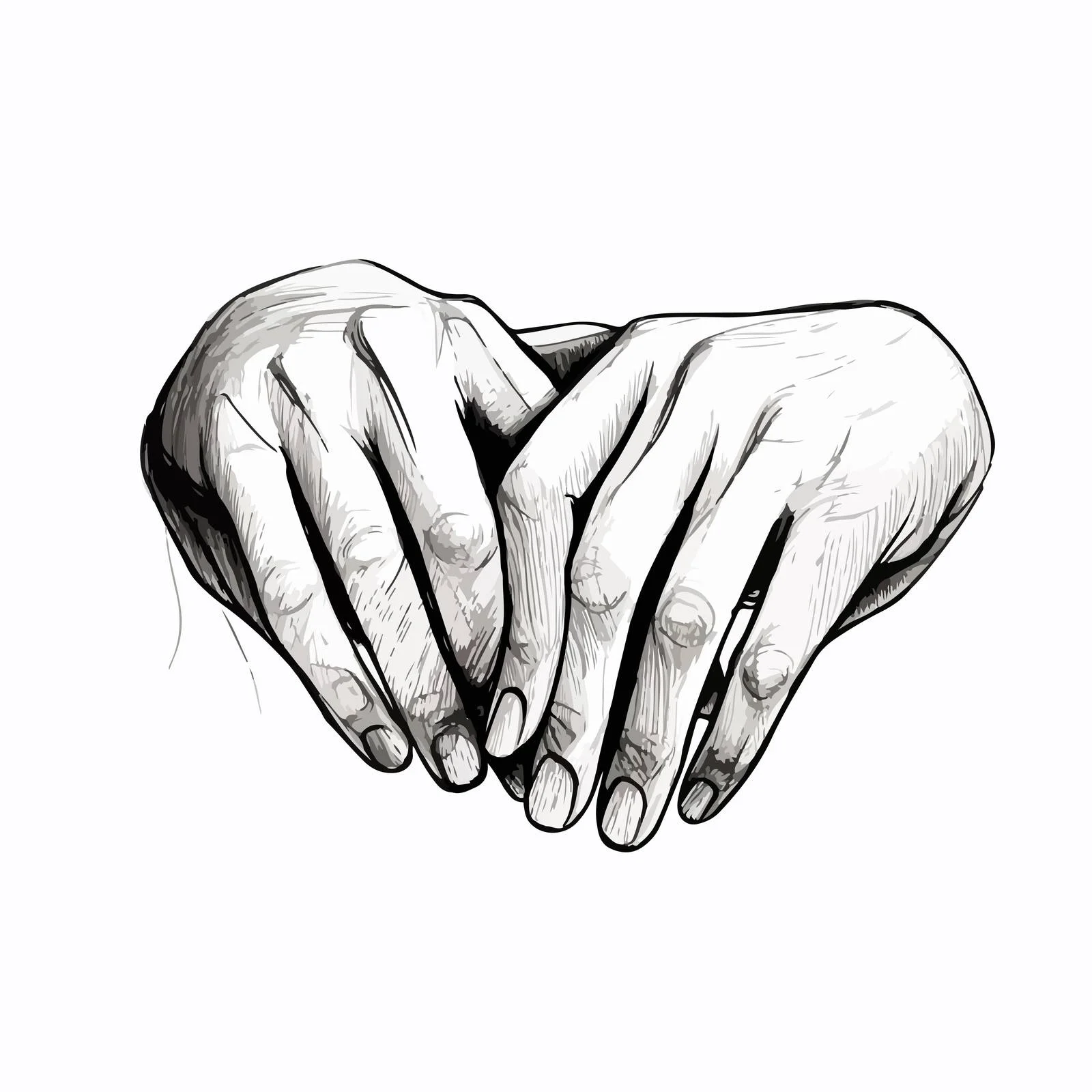 Interlocked fingers in hand gesture connection — free download from Dotvec