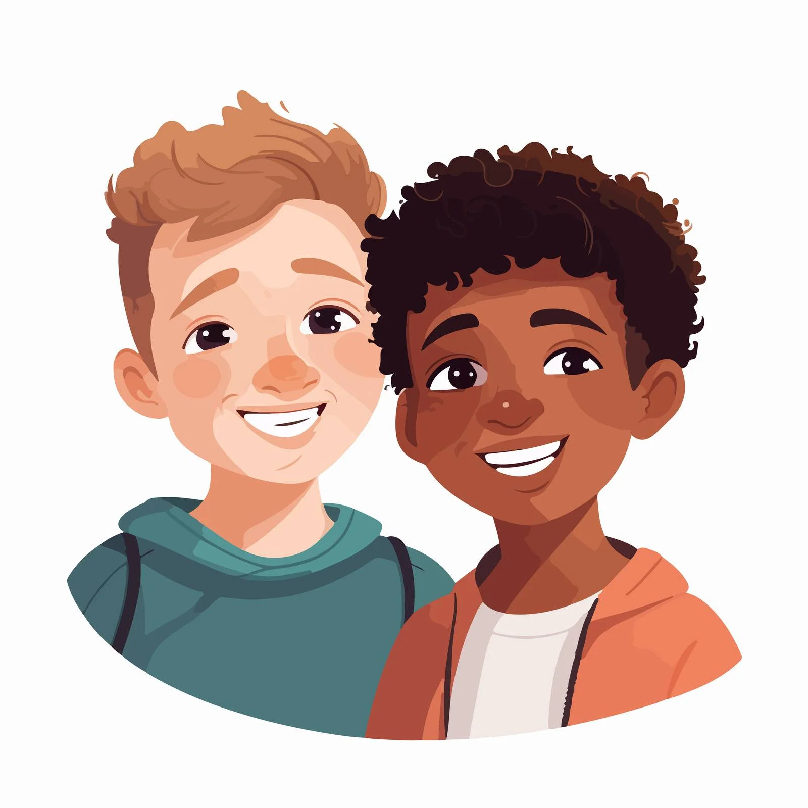 Joyful Children in Face Portrait Smiling — free download from Dotvec