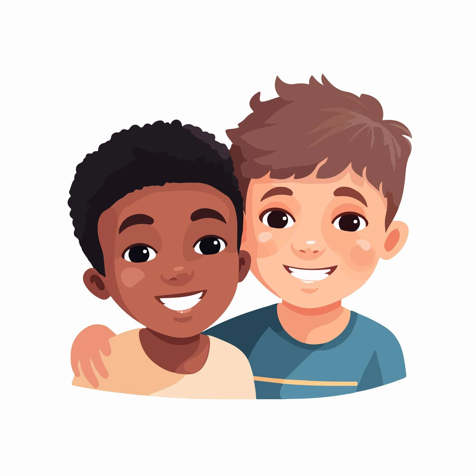 Joyful Kids in Double Portrait Smiling — free download from Dotvec