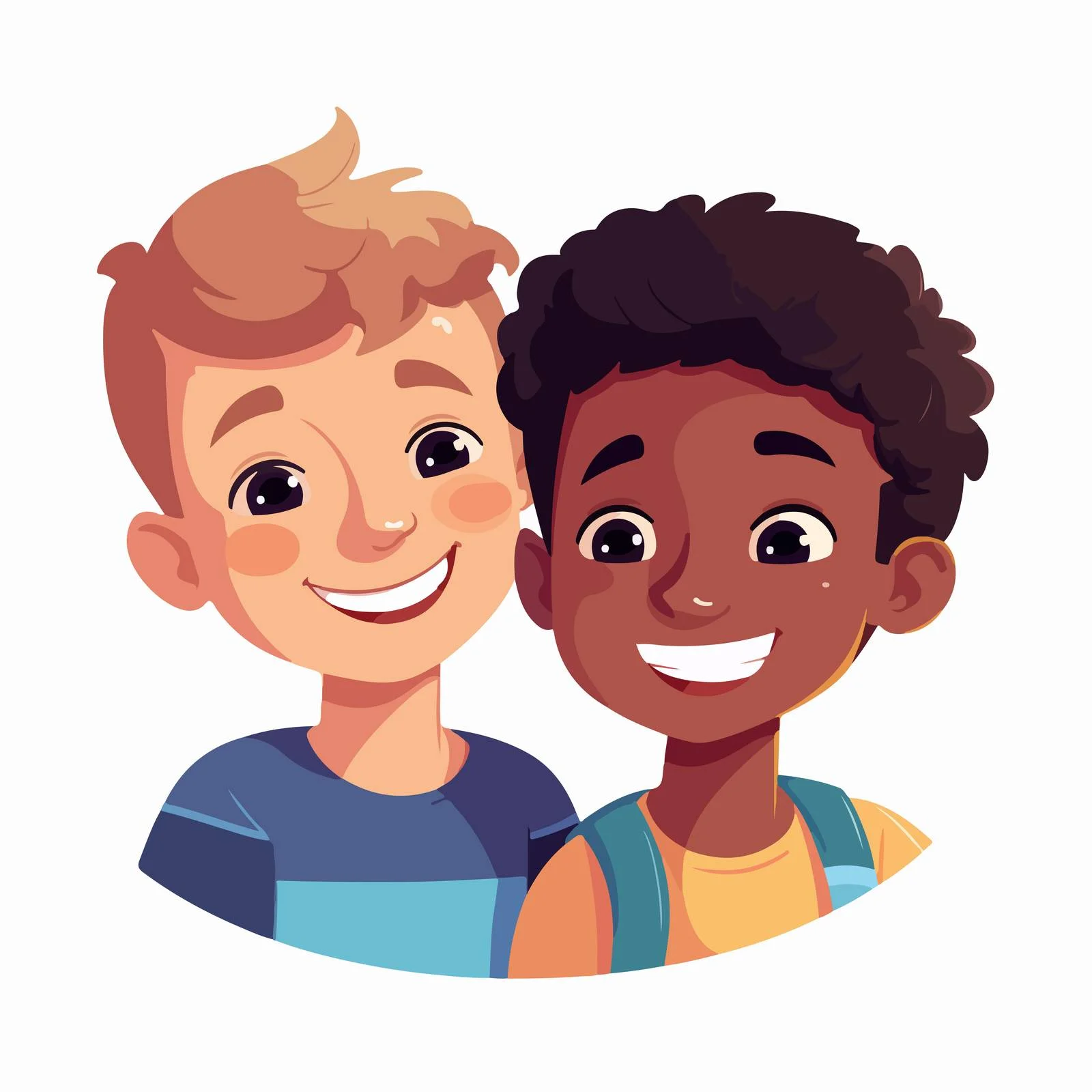 Joyful Kids' Couple Portrait Outdoors — free download from Dotvec