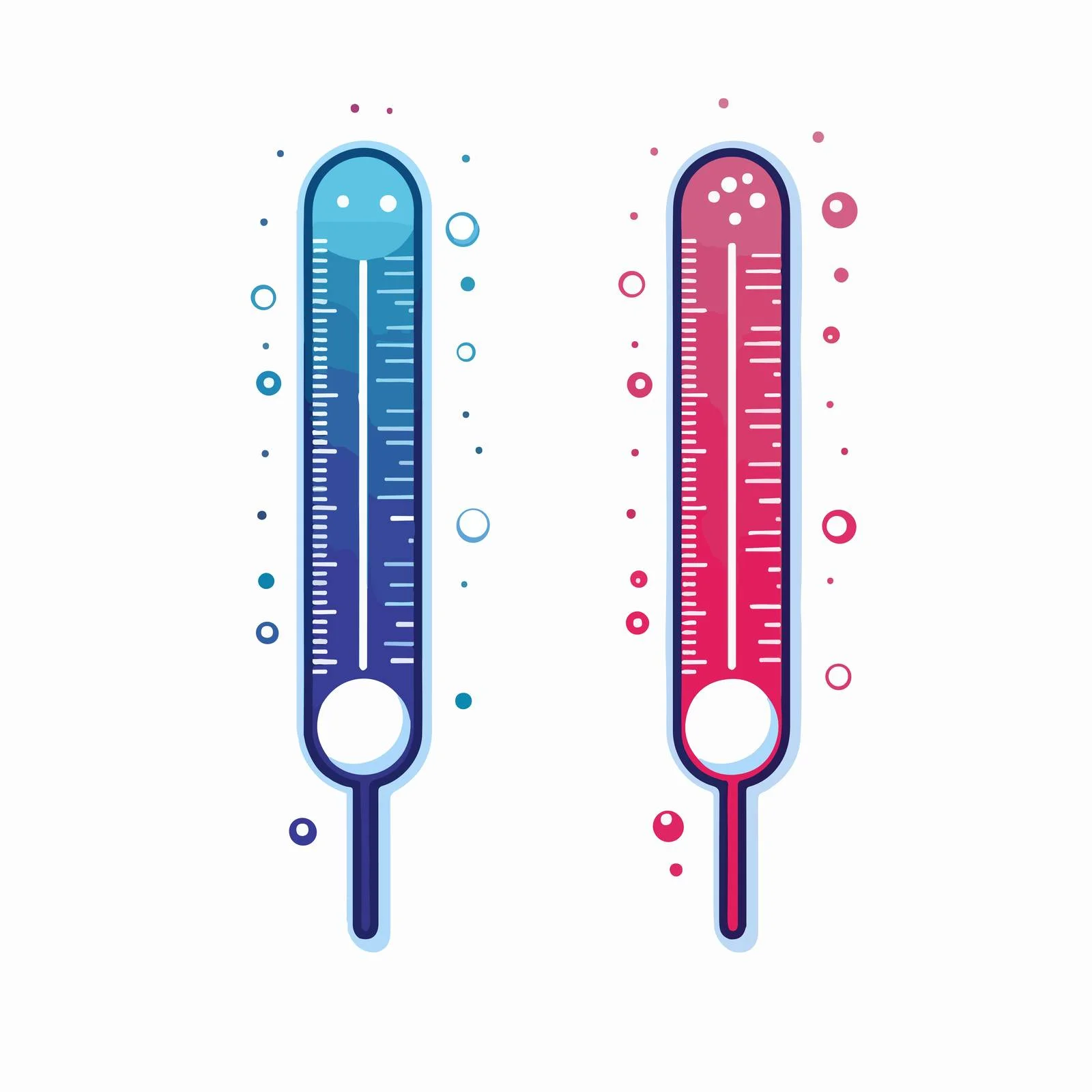 Dual Linear Mercury Thermometers - High and Low Levels – free accurate image from Dotvec