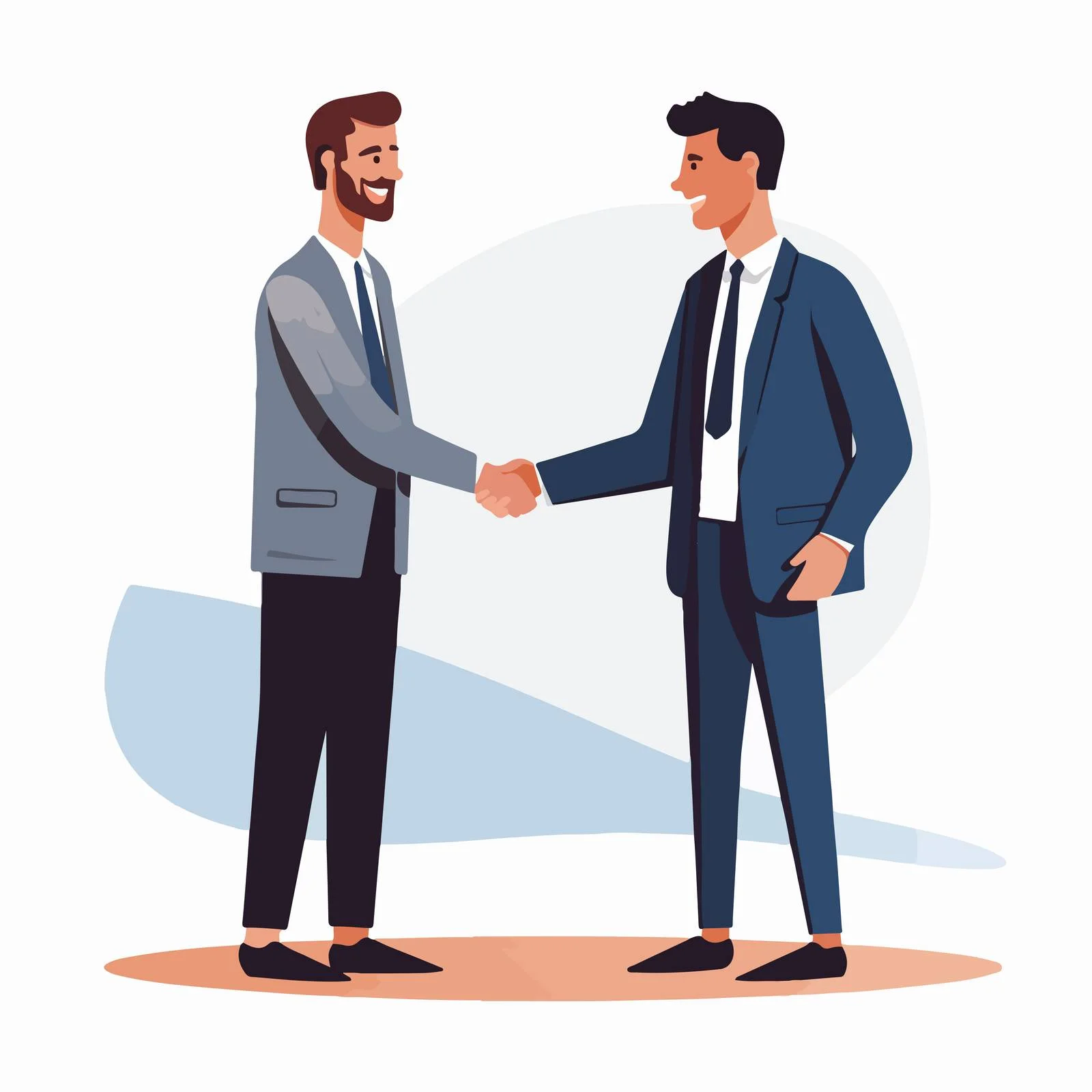 Joyful businessmen shaking hands at office — free download from Dotvec