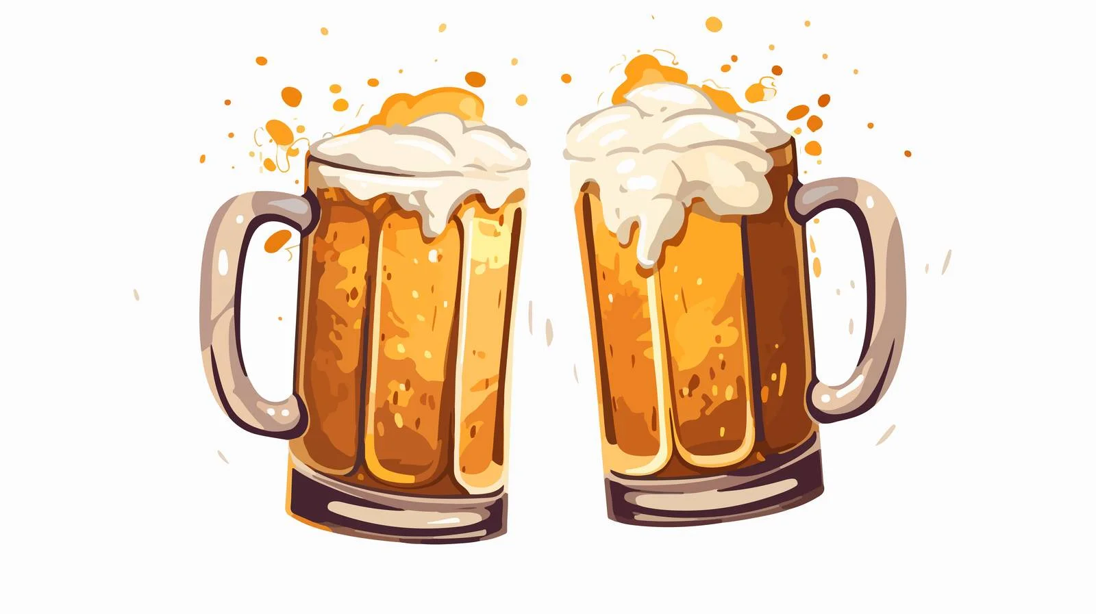 Celebratory Beer Mugs Clinking Image — free download from Dotvec