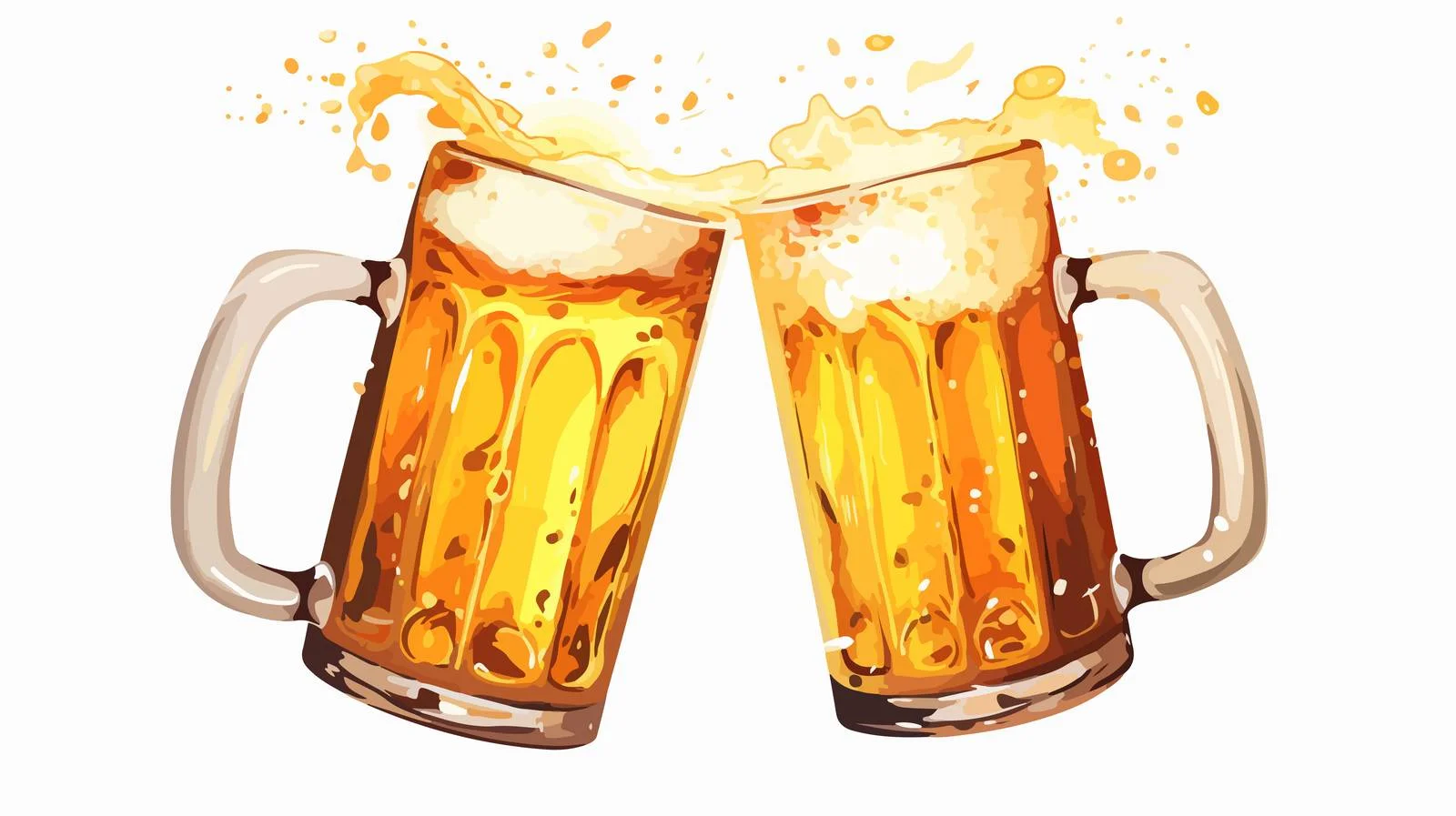 Celebratory Beer Mugs Toasting — free download from Dotvec