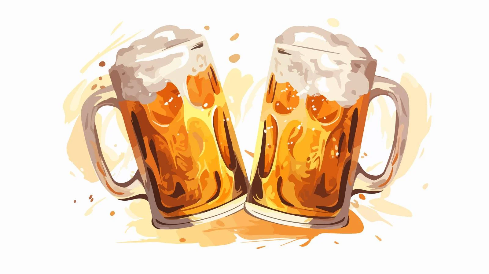 Celebratory Toast with Beer Mugs — free download from Dotvec