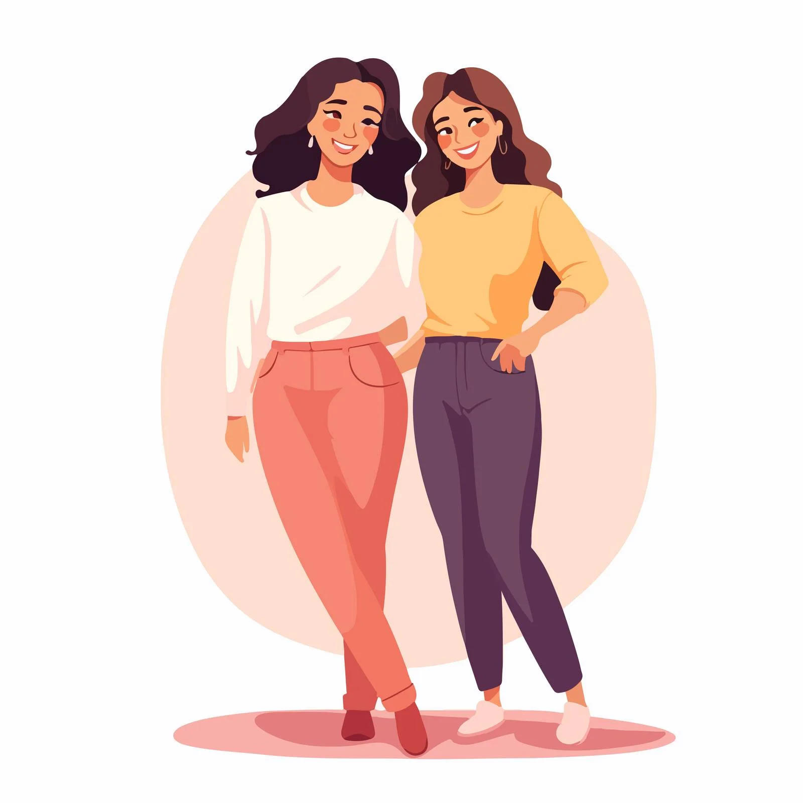 Chic Young Women Smiling in Stylish Attire — free download from Dotvec