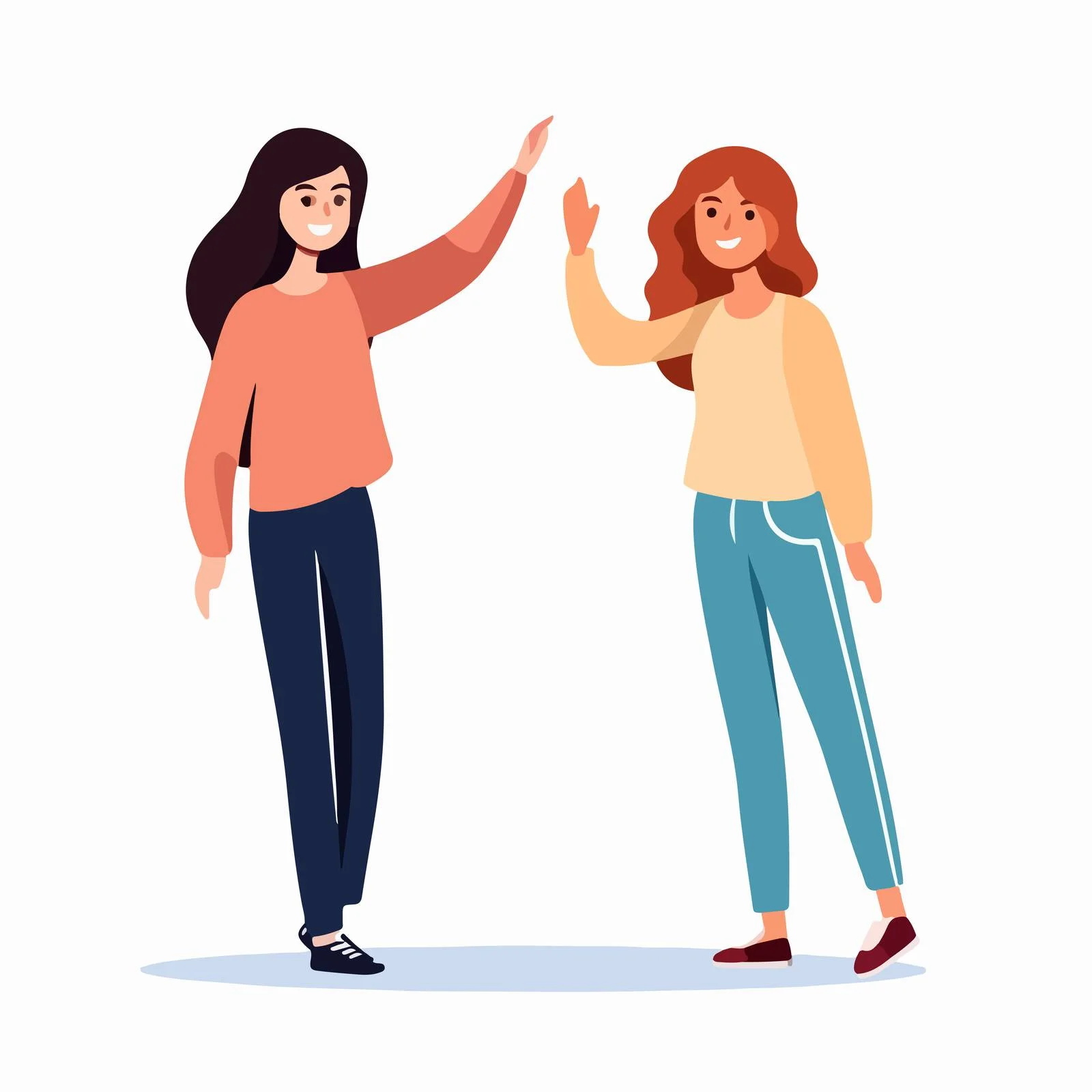 Formal meeting of young women acquainting — free download from Dotvec