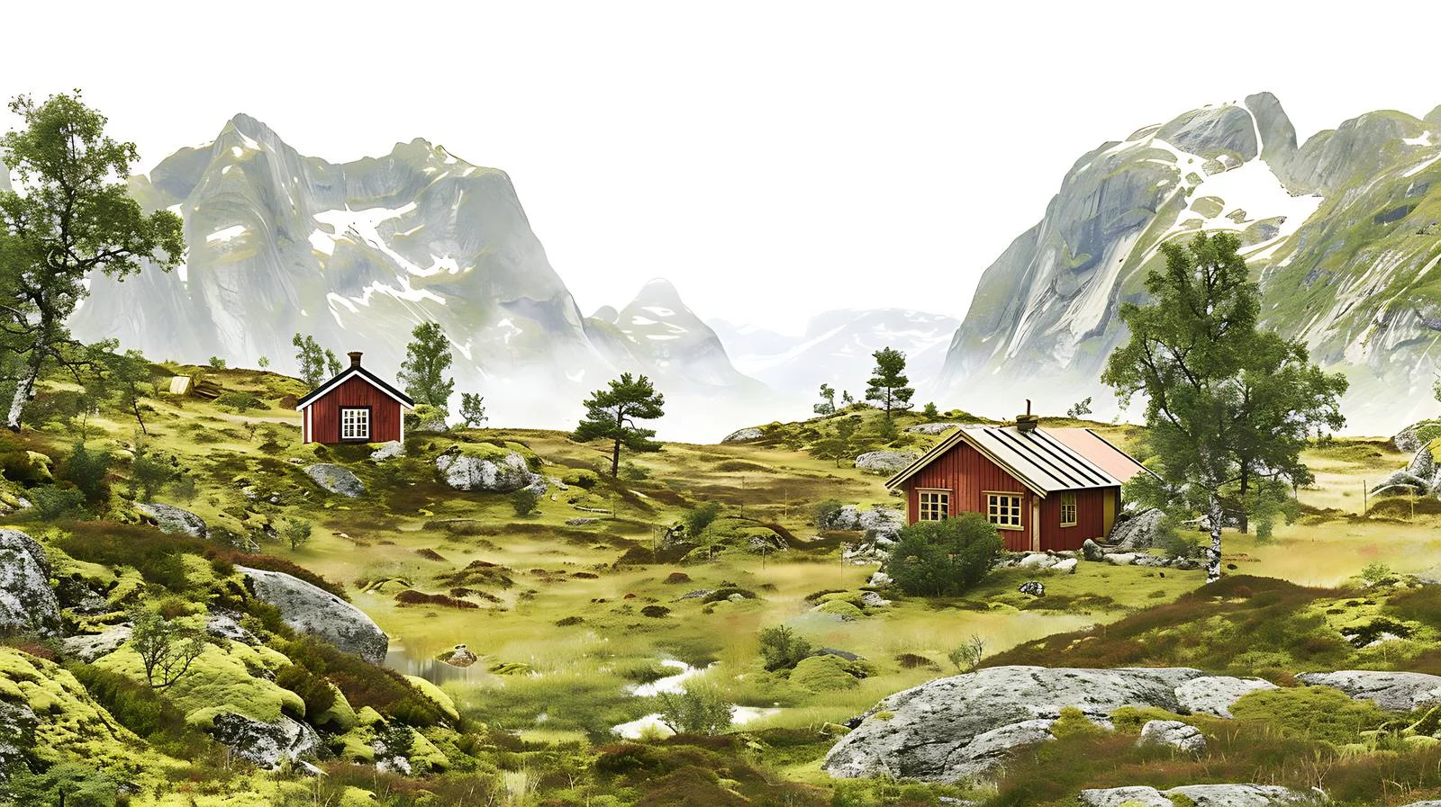 Serene Norwegian Landscape Amidst Europe — free download from Dotvec