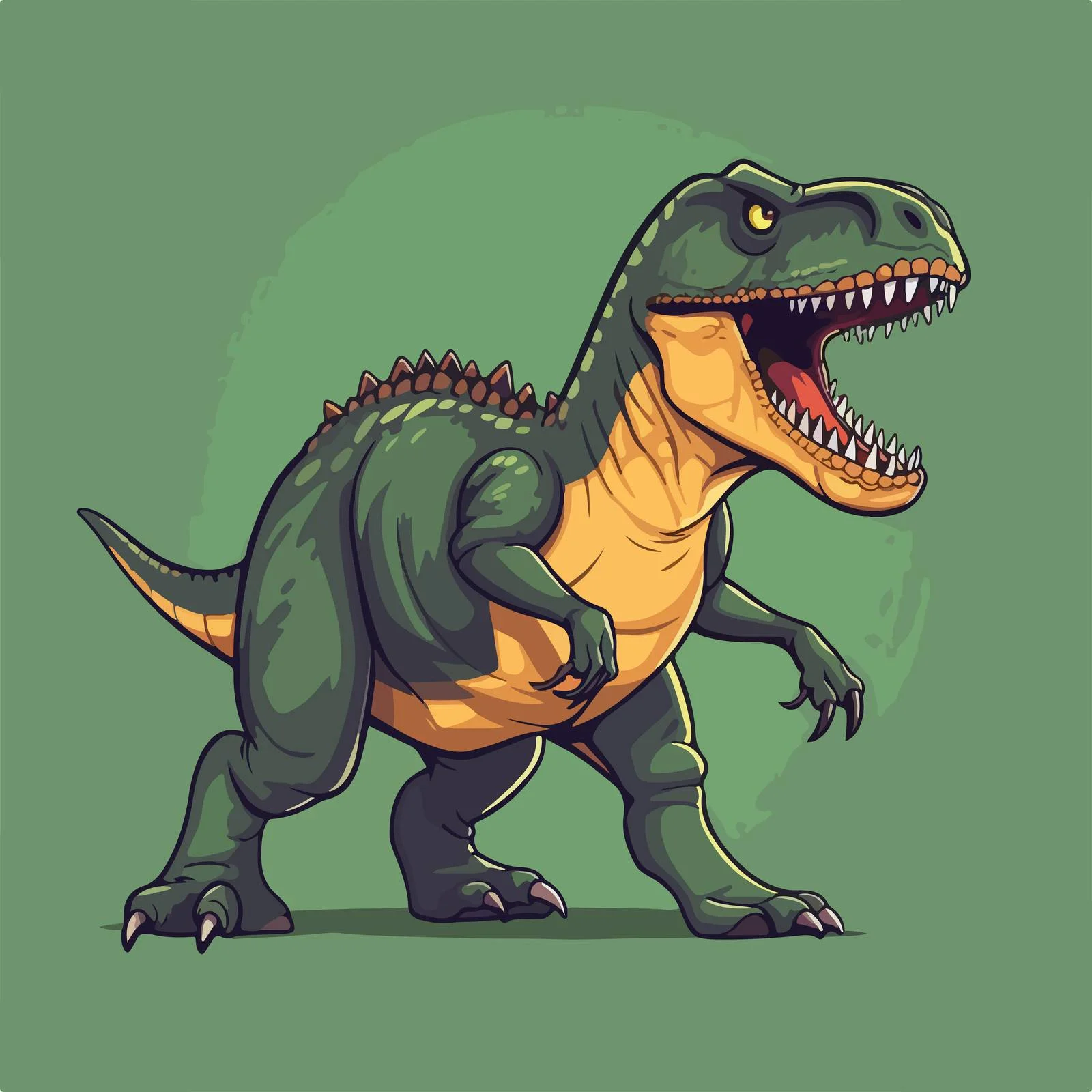 Ferocious T-Rex Dinosaur Illustration – free jurassic image from Dotvec