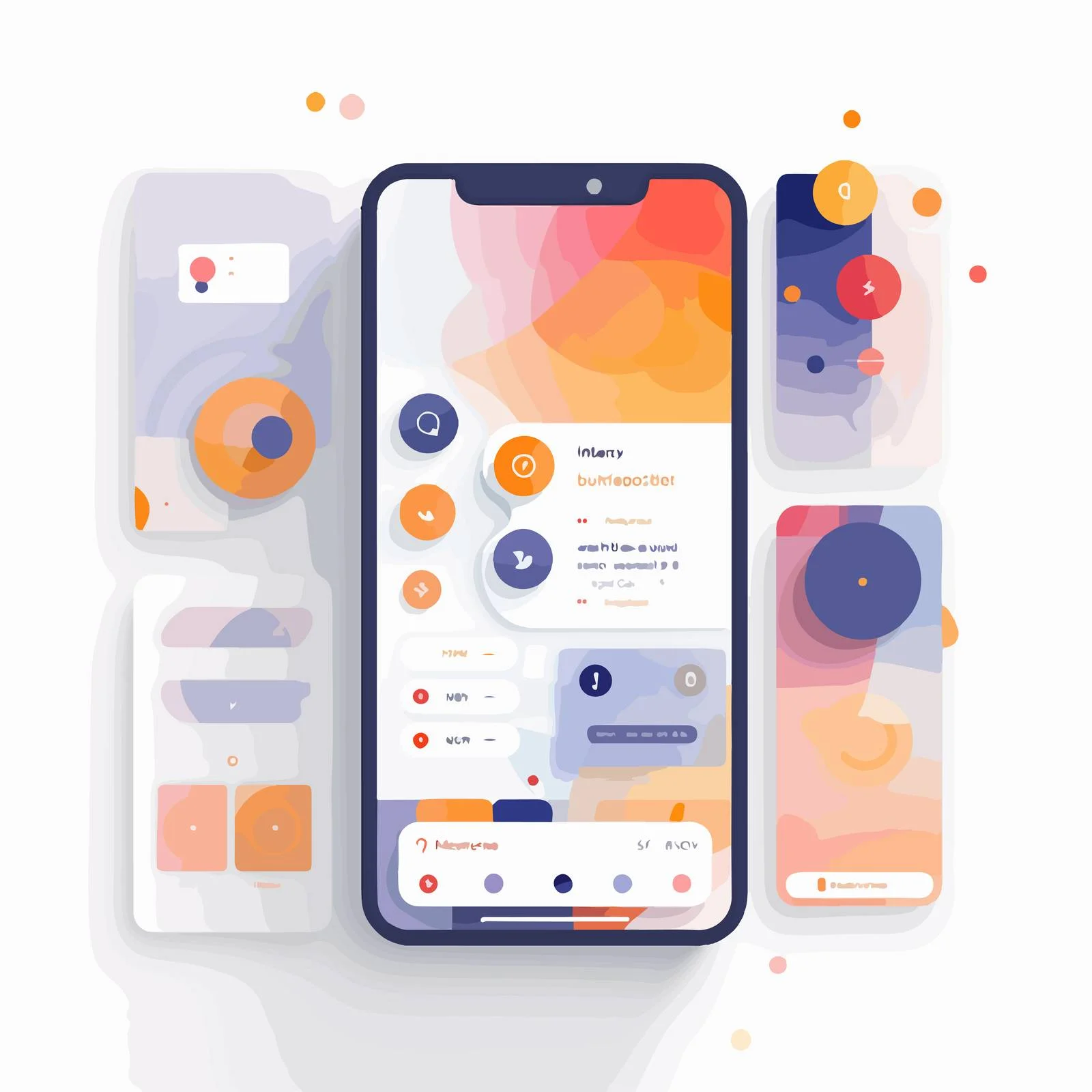 Sleek Mobile App Design with Abstract Phone — free download from Dotvec