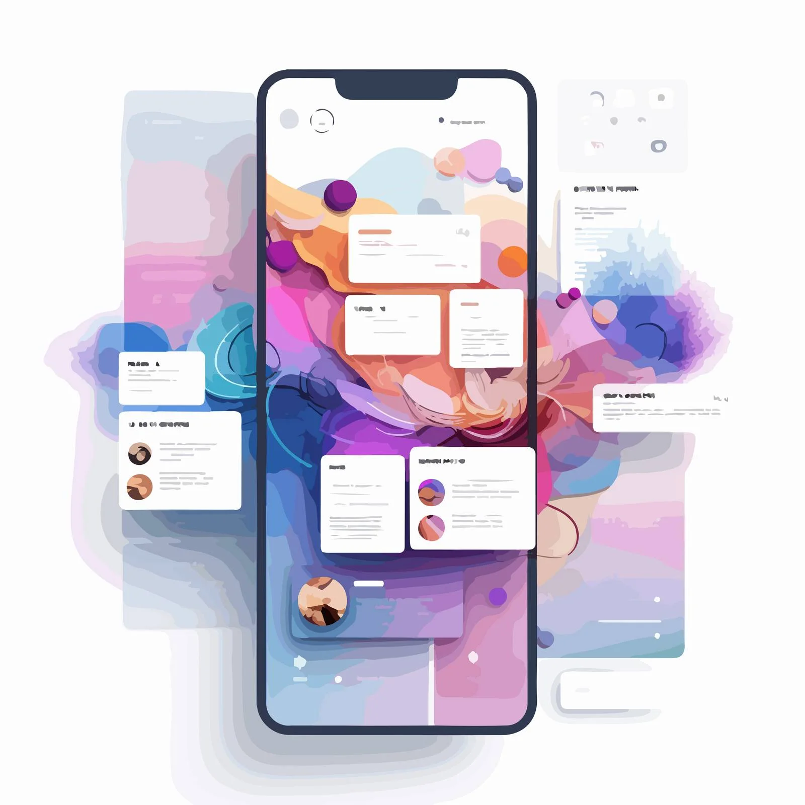 Mobile App UX Design Concept Experience — free download from Dotvec