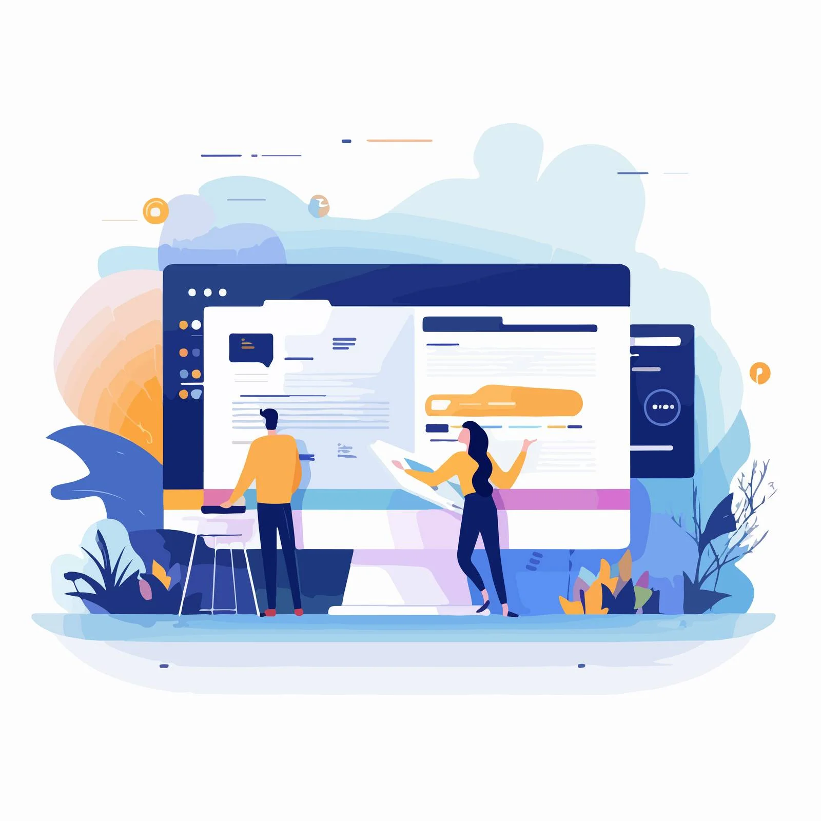 Creating Website Interface with UI/UX Designers — free download from Dotvec