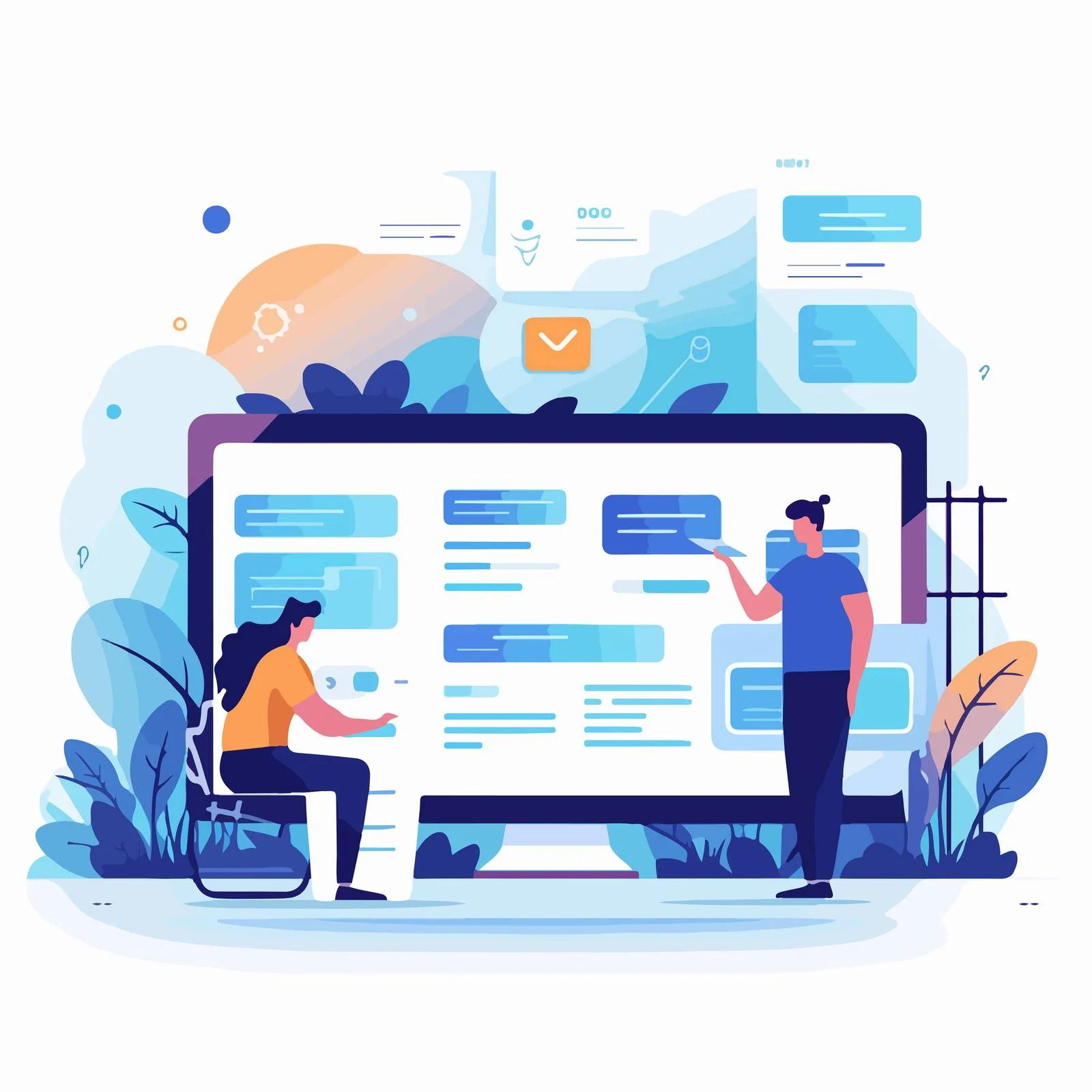 Professional UI/UX Designers Crafting Website Interface — free download from Dotvec