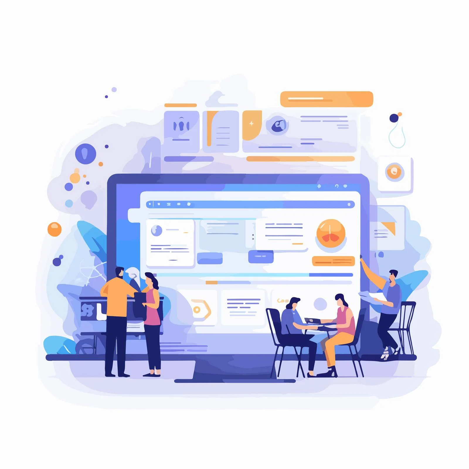 Professional UI/UX Designers Crafting Website Interface — free download from Dotvec