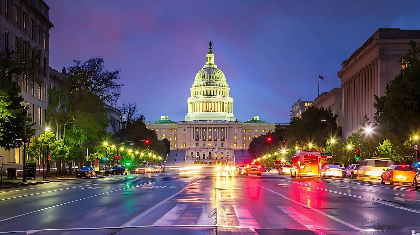 Iconic US Capitol and Constitution Avenue View — free download from Dotvec
