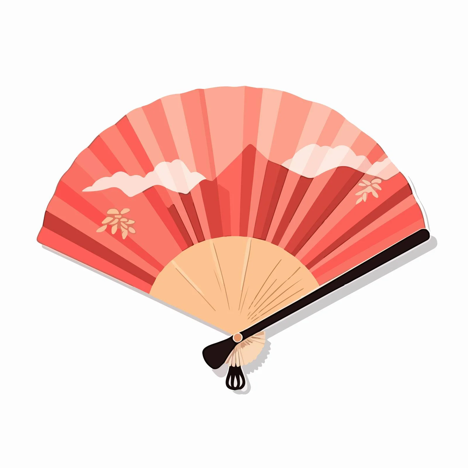 Traditional Japanese Uchiwa Fan with Bamboo — free download from Dotvec