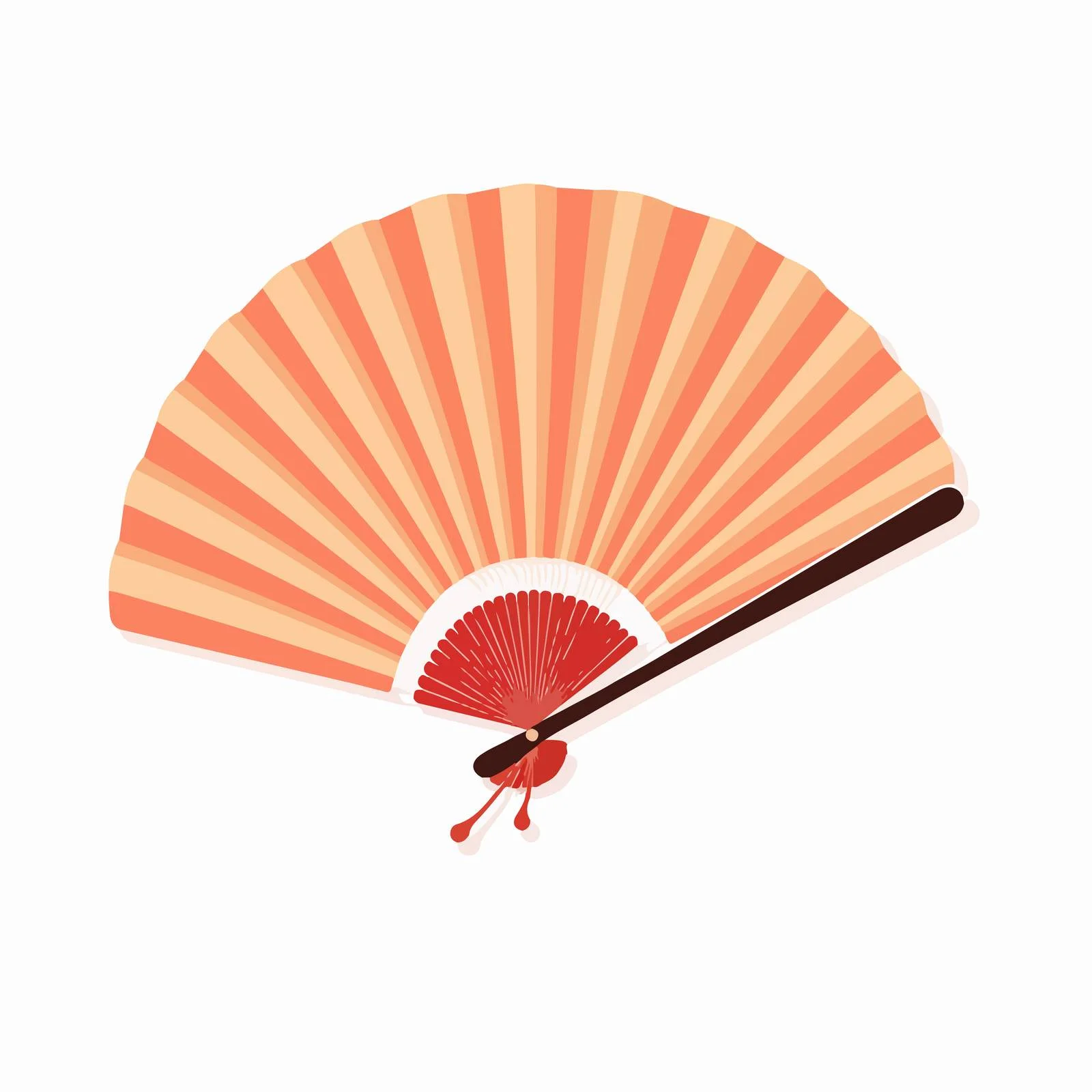 Elegant Japanese rigid hand fan bamboo — free download from Dotvec