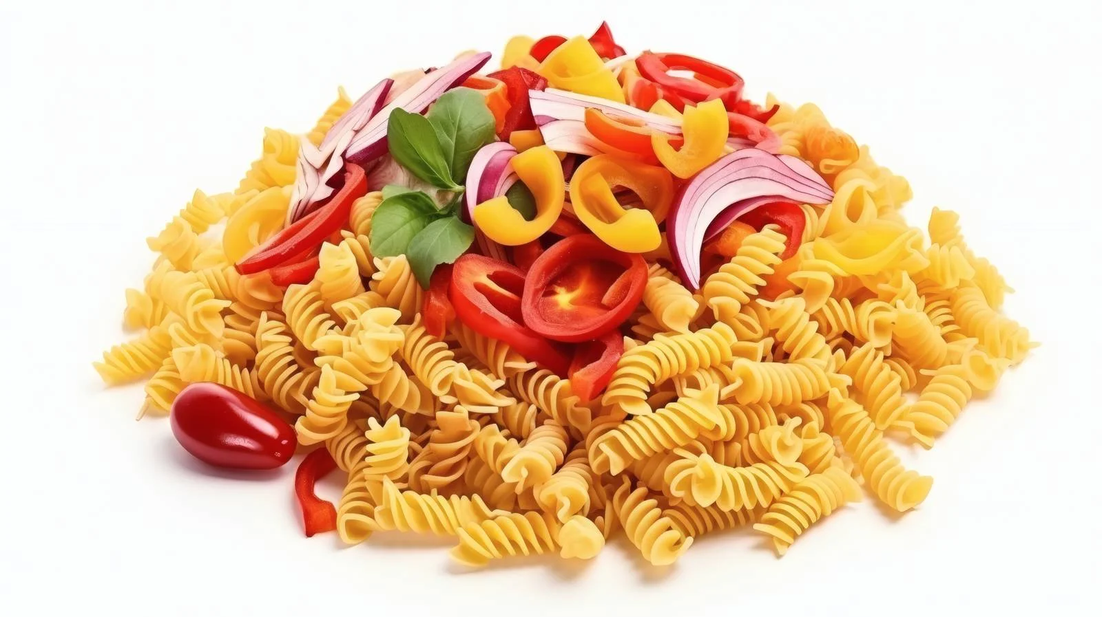 Healthy pasta and fresh vegetables preparation — free download from Dotvec