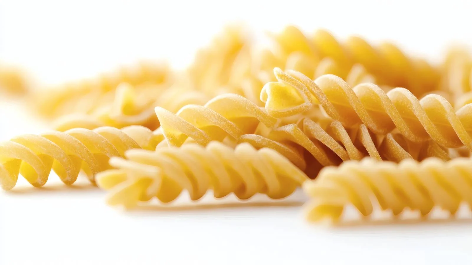 Fresh Uncooked Fusilli Pasta on White — free download from Dotvec