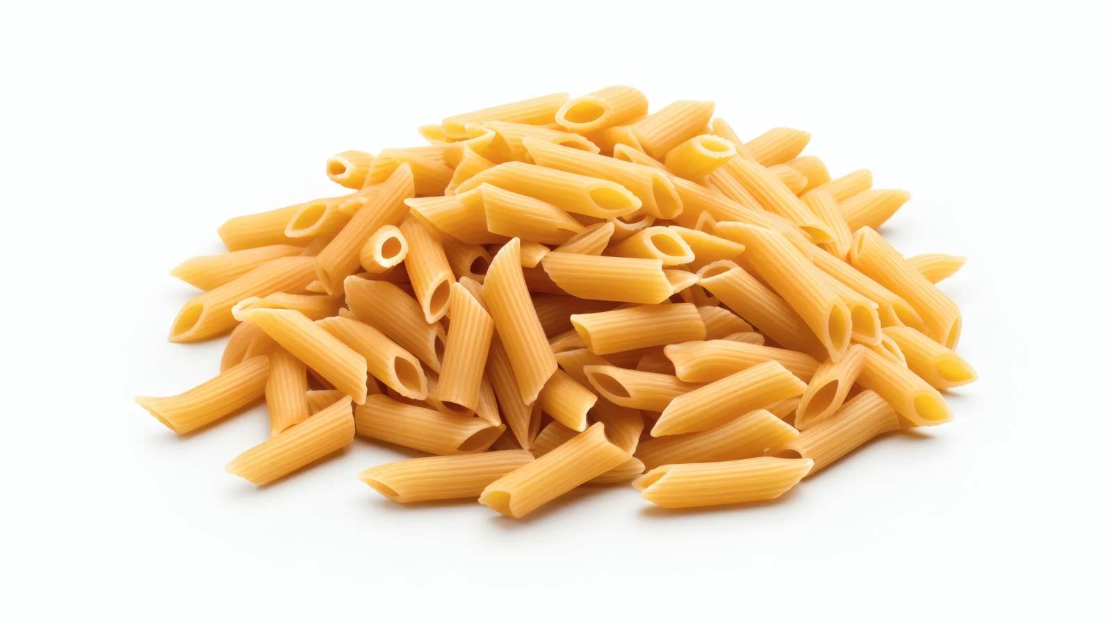 Raw Penne Pasta on White Background — free download from Dotvec