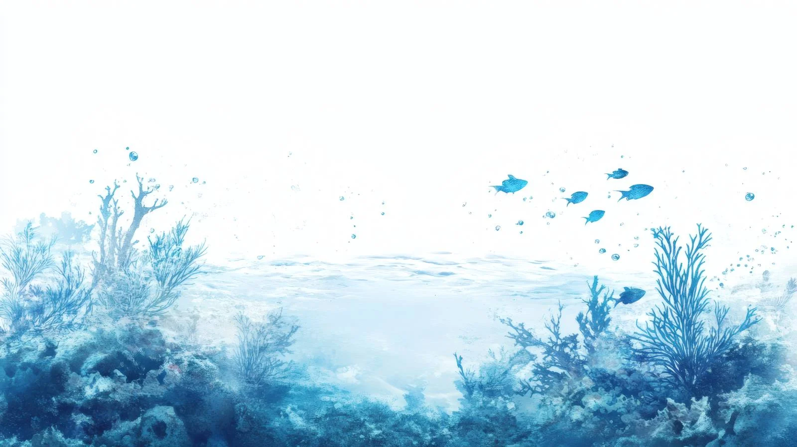 Serene Underwater World on White Background — free download from Dotvec