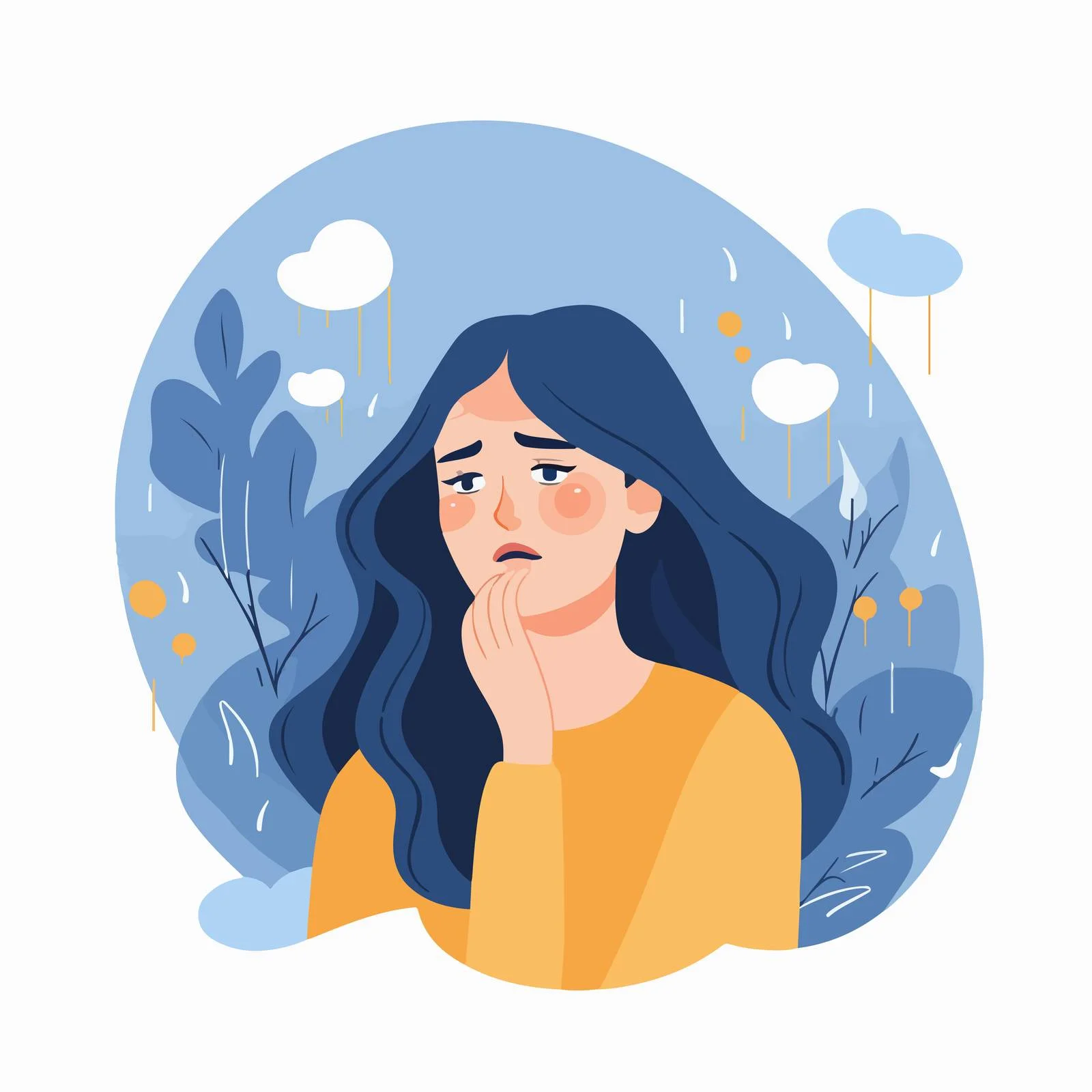 Despondent female with negative outlook — free download from Dotvec