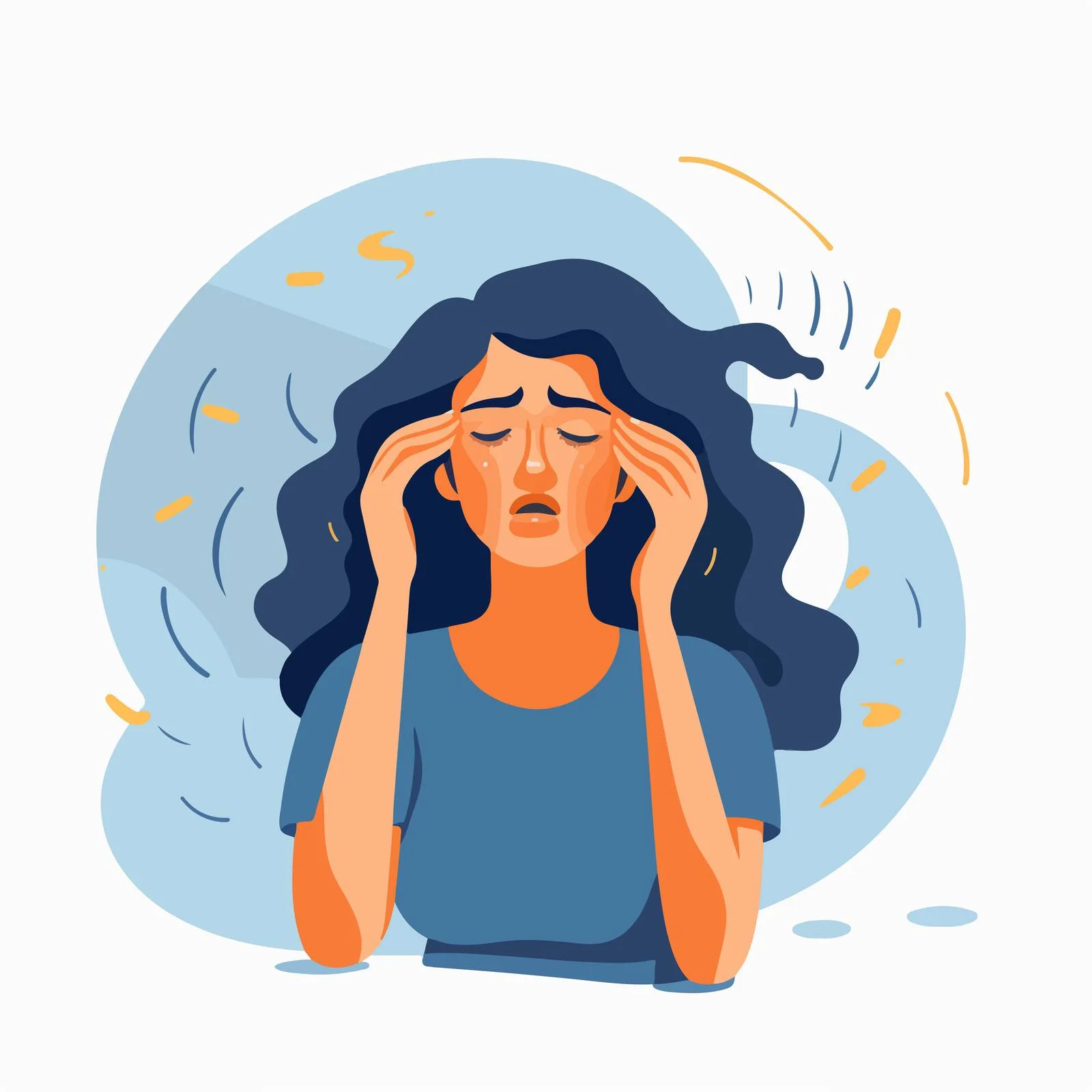 Emotionally Distressed Individual Struggling with Frustration — free download from Dotvec