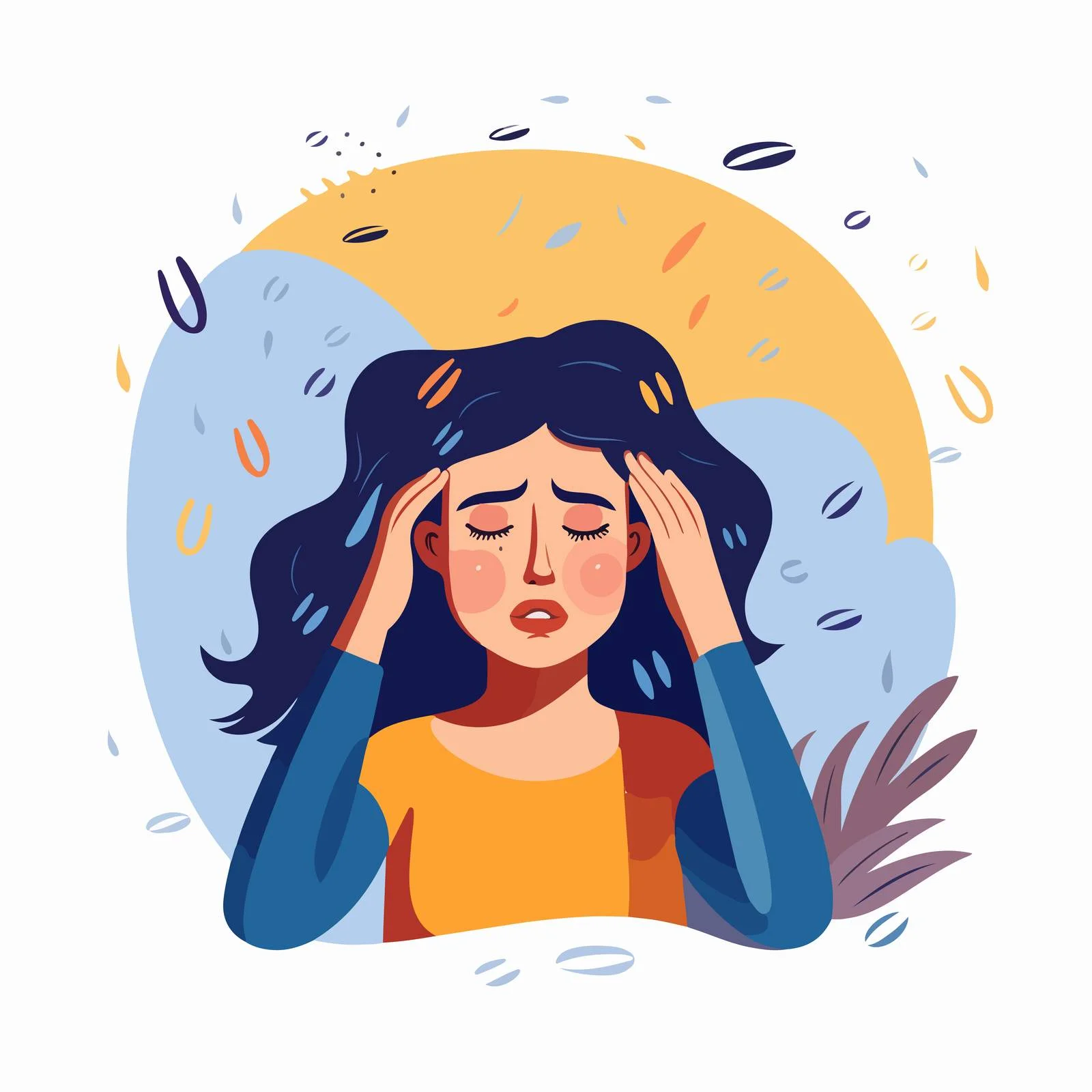 Person Overwhelmed with Deep Disappointment — free download from Dotvec