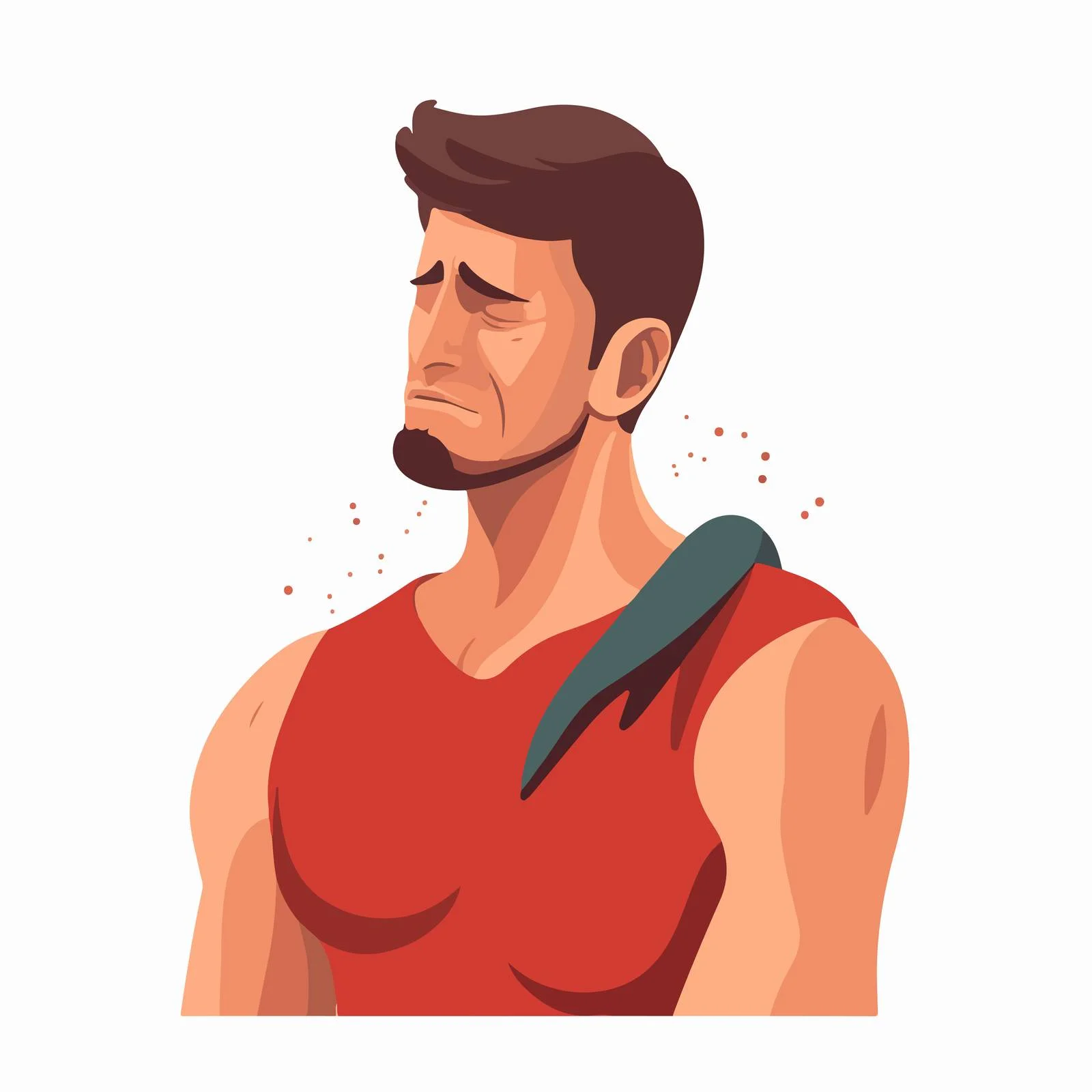 Man in Distress with Neck Pain — free download from Dotvec