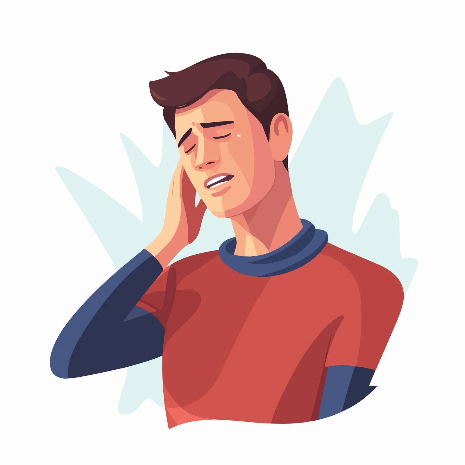 Man in Distress with Neck Pain — free download from Dotvec