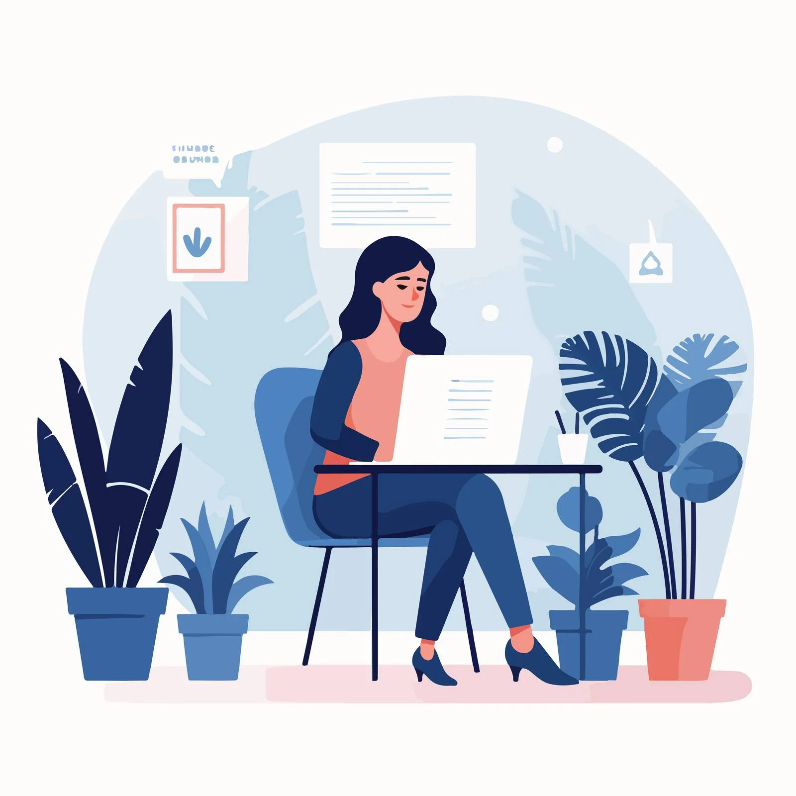 Disheartened female applicant with rejected CV illustration — free download from Dotvec