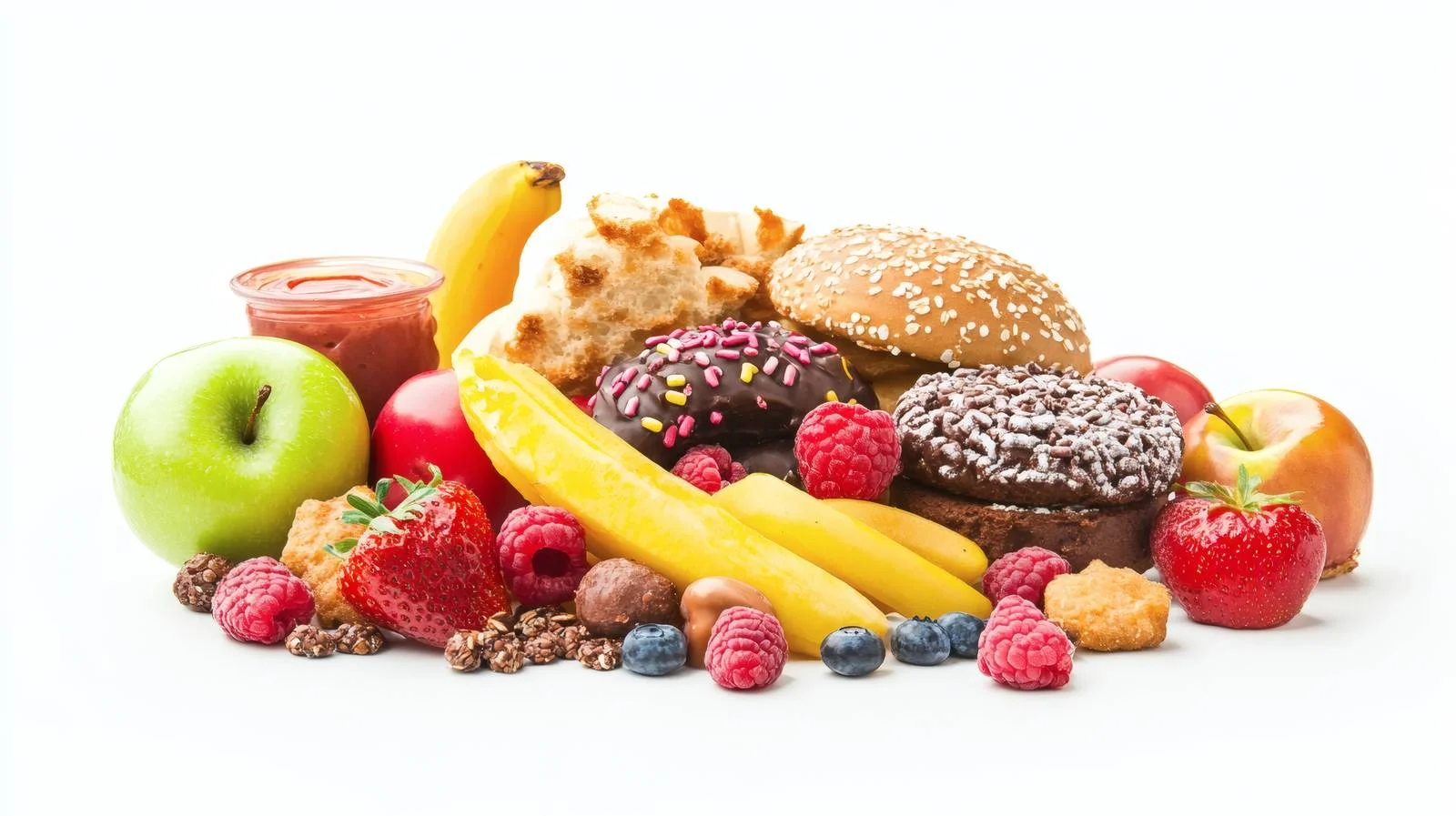 Unhealthy Dietary Choices on White Background — free download from Dotvec