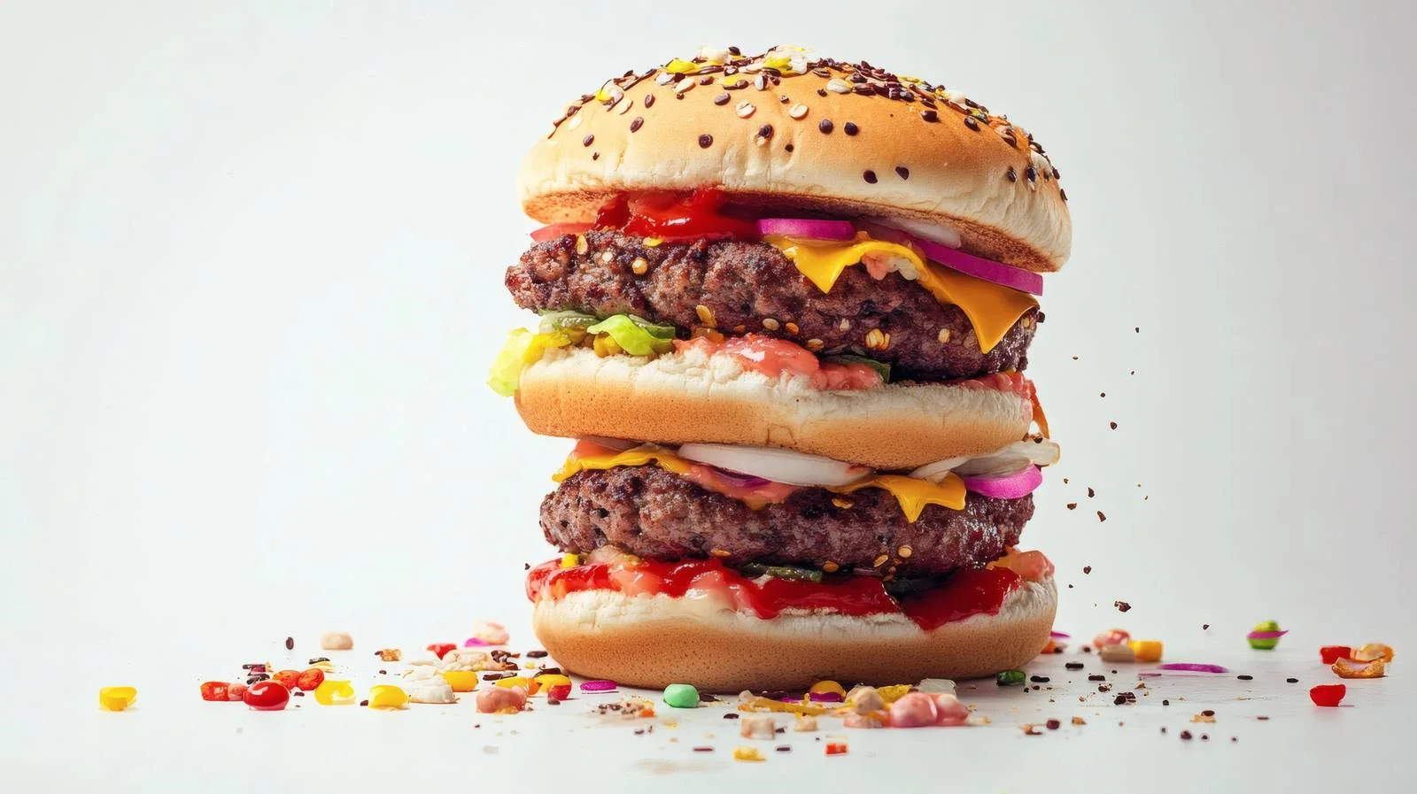 Unhealthy Nutrition Concept on White Background — free download from Dotvec