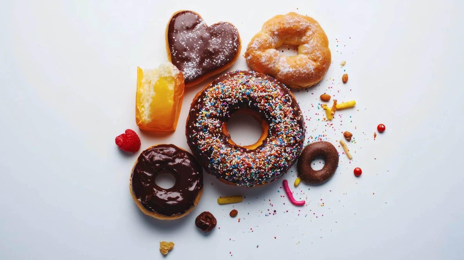 Unhealthy Eating Concept on White Background — free download from Dotvec