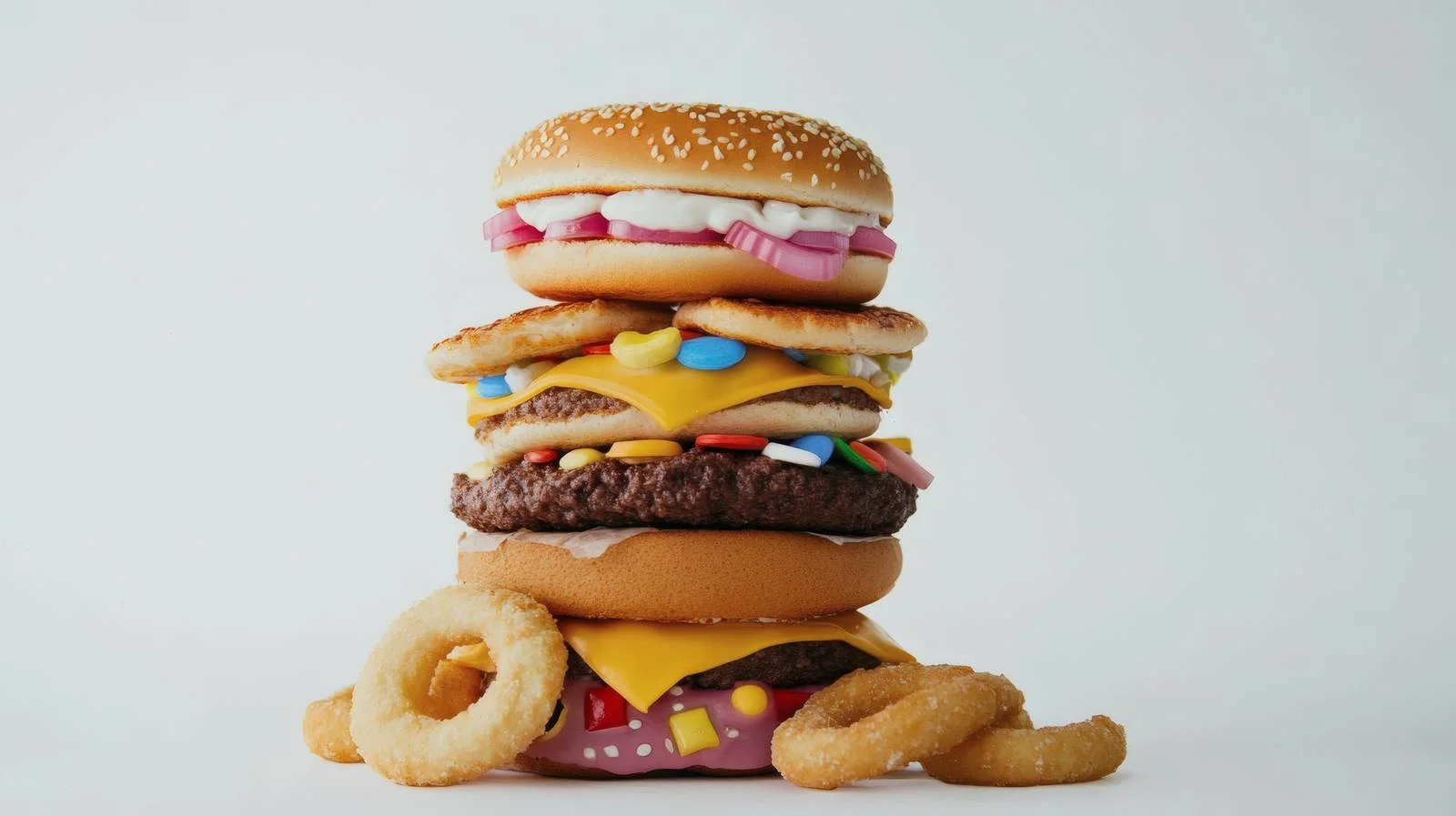 Unhealthy Eating Concept On White Background — free download from Dotvec