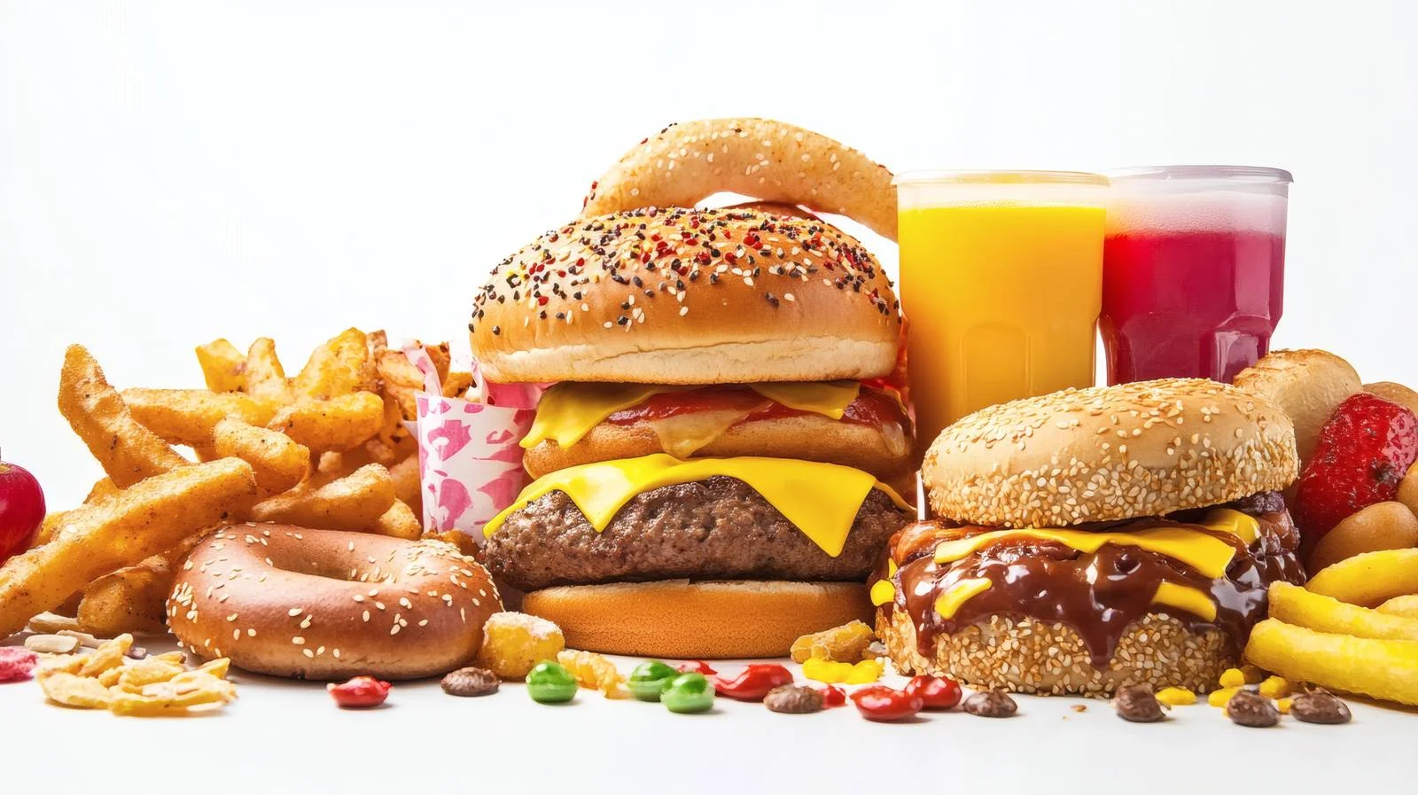 Unhealthy Eating Concept on White Background — free download from Dotvec
